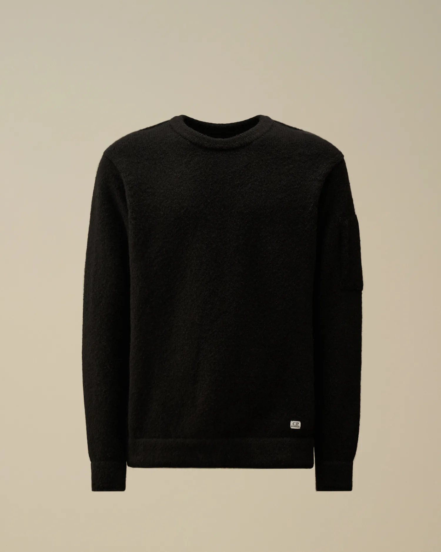 C.P. Company Maglieria>Alpaca Soft Crewneck Knit Black