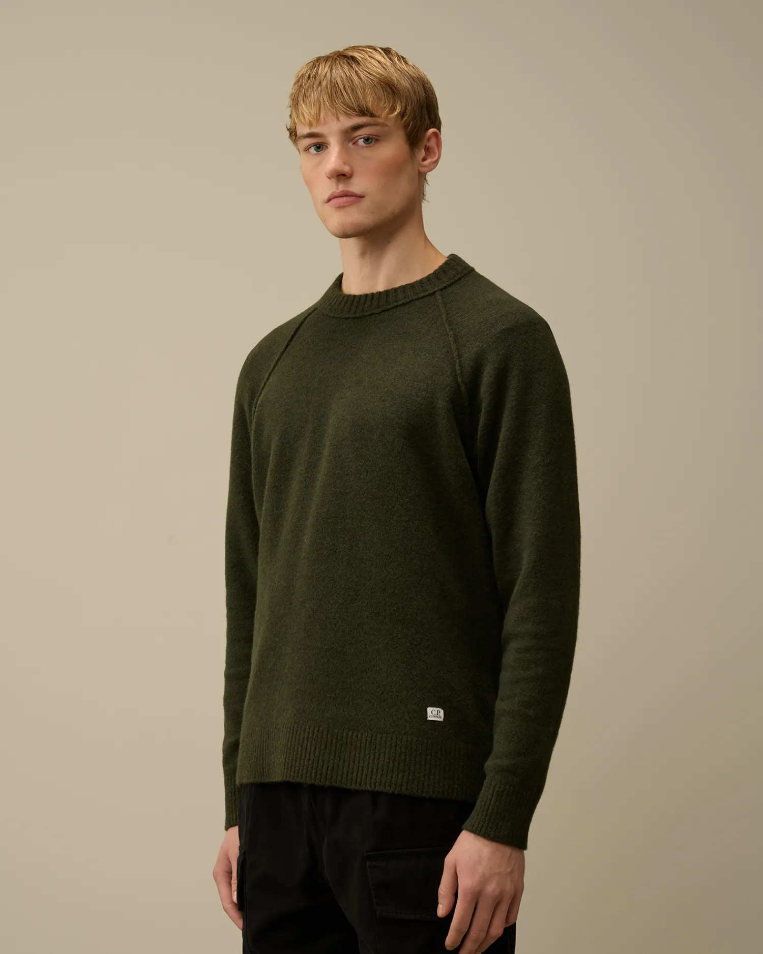 C.P. Company Maglieria>Alpaca Wool Crewneck Knit Grape Leaf – Green