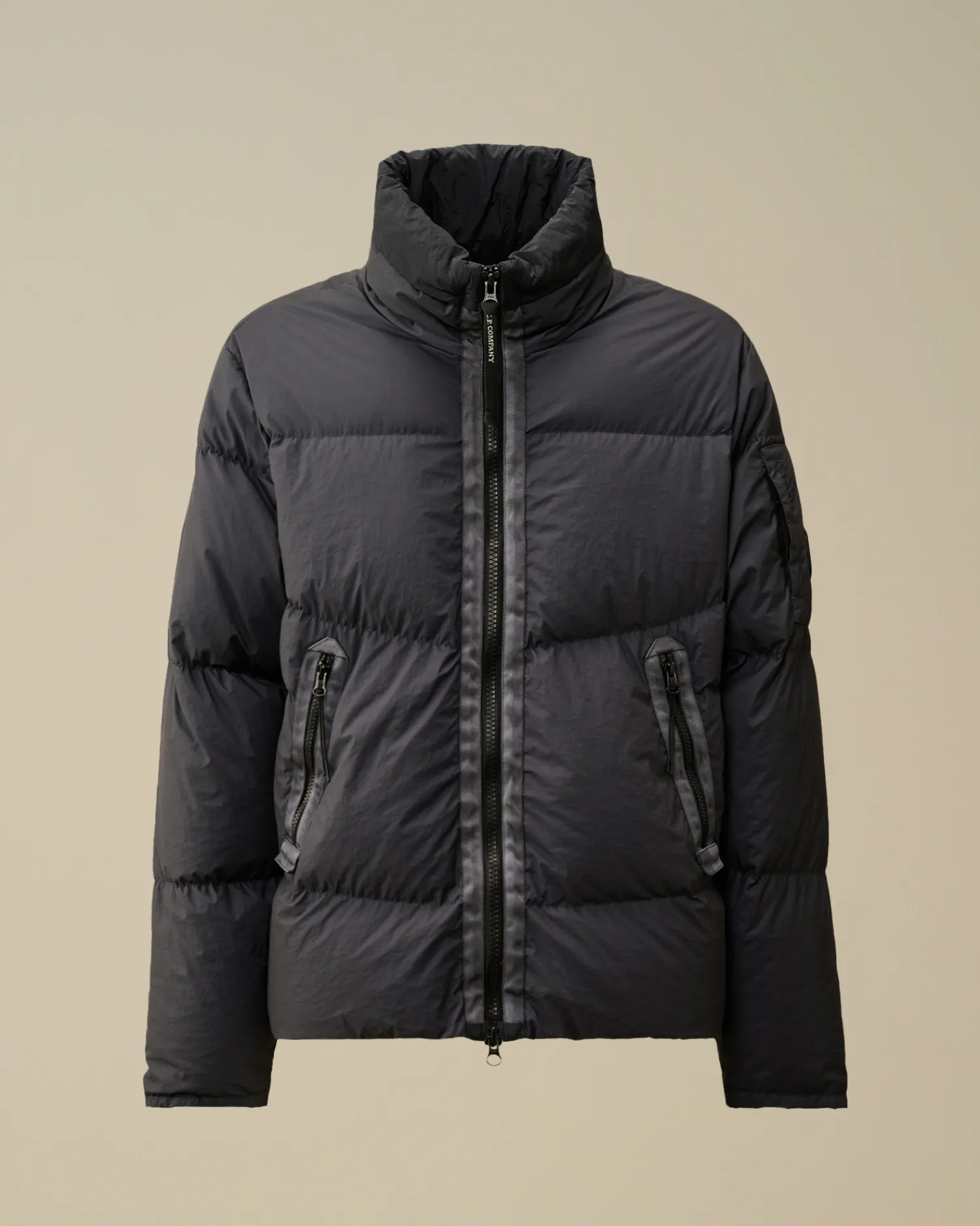 C.P. Company Giacche>Bi-TM Hooded Down Jacket Black Sand