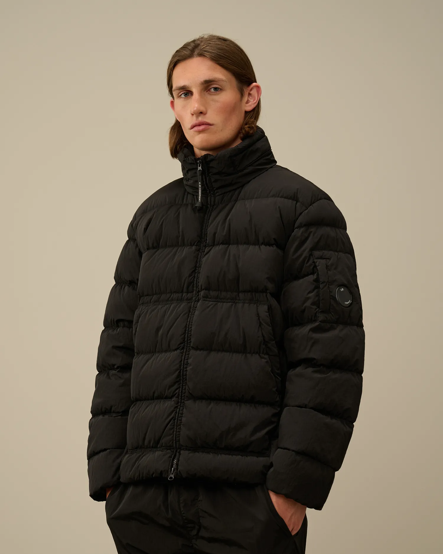 C.P. Company Giacche>Chrome-R Down Jacket Black