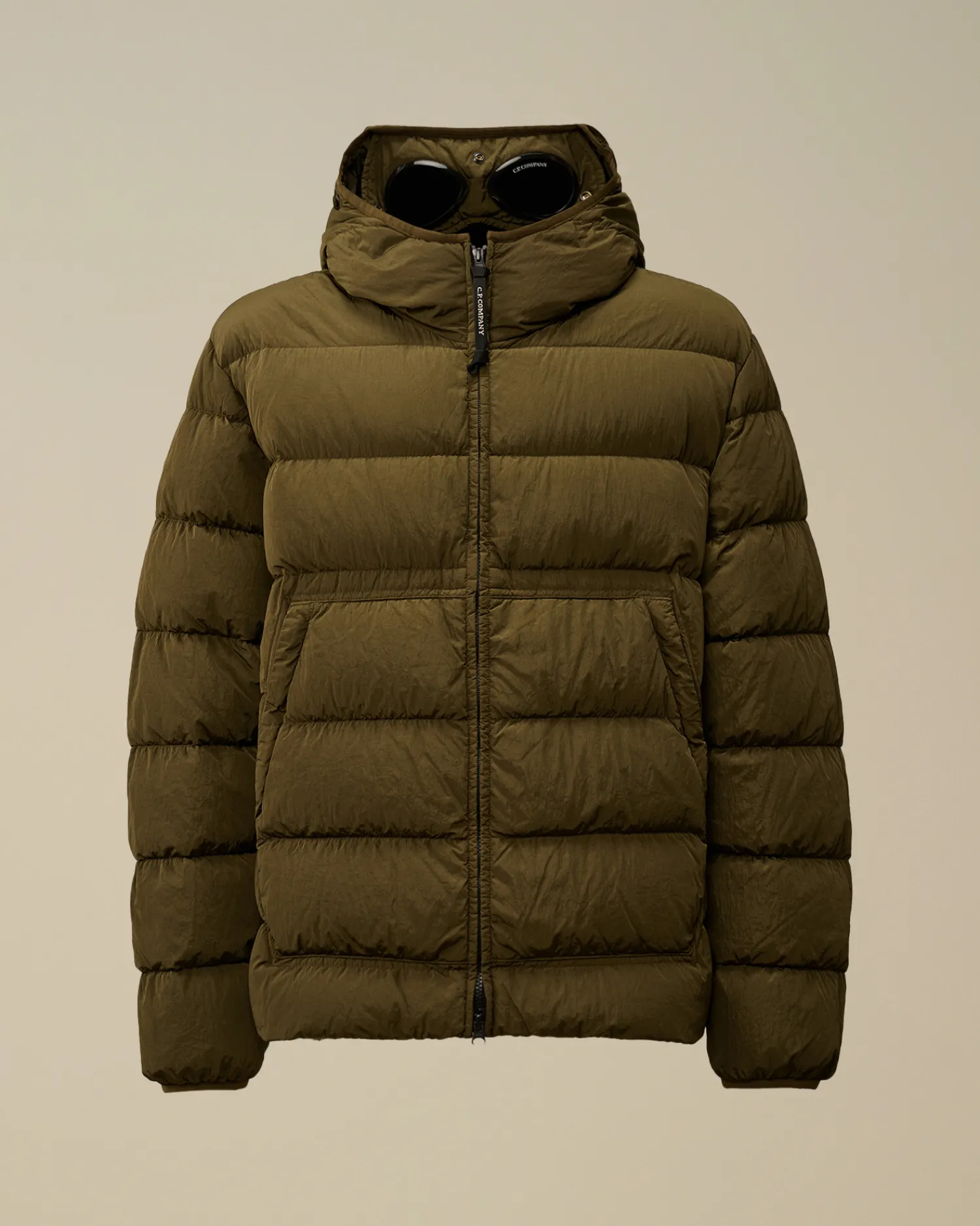 C.P. Company Giacche>Chrome-R Goggle Down Jacket Ivy Green