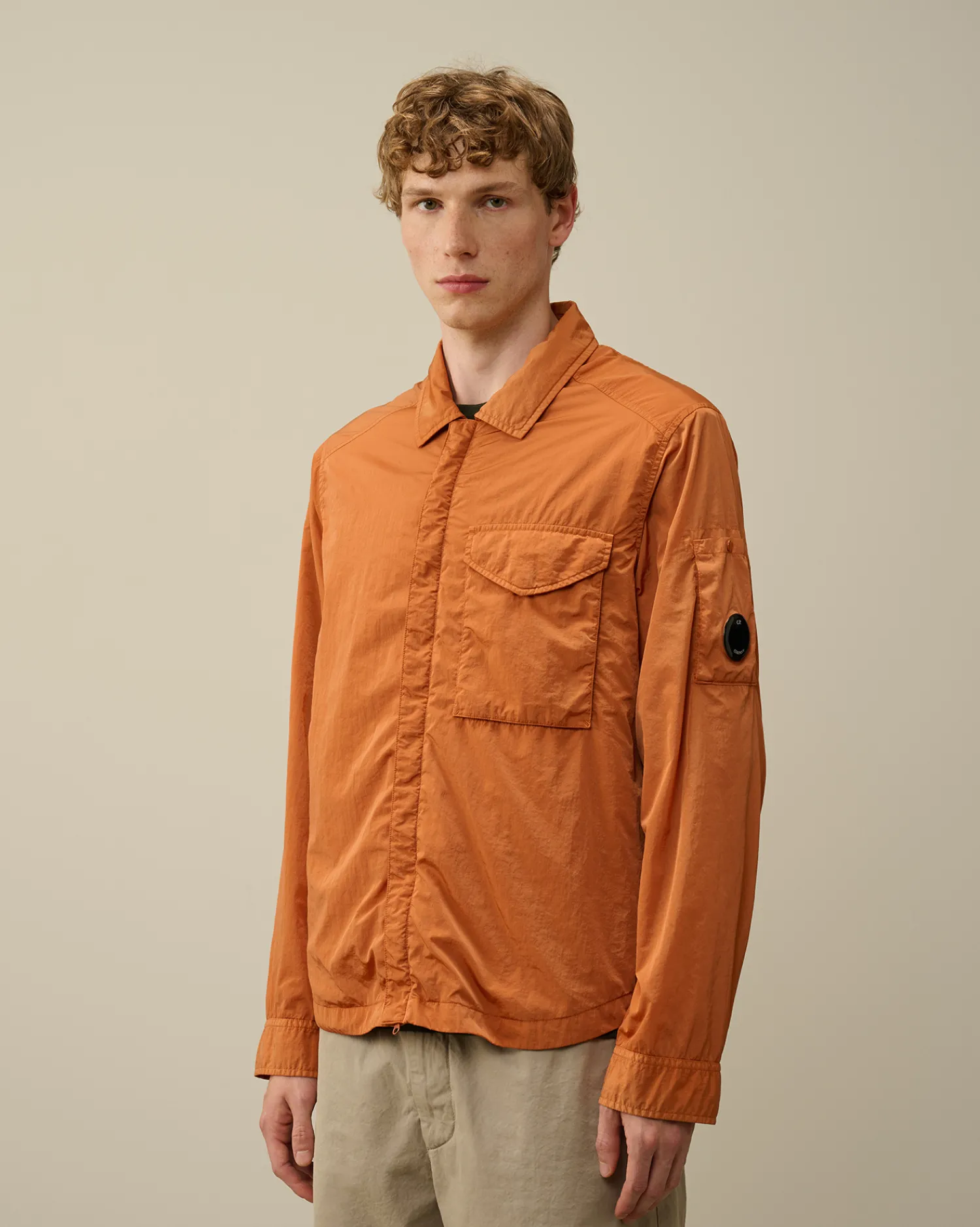 C.P. Company Overshirt>Chrome-R Lens Overshirt Bombay Brown