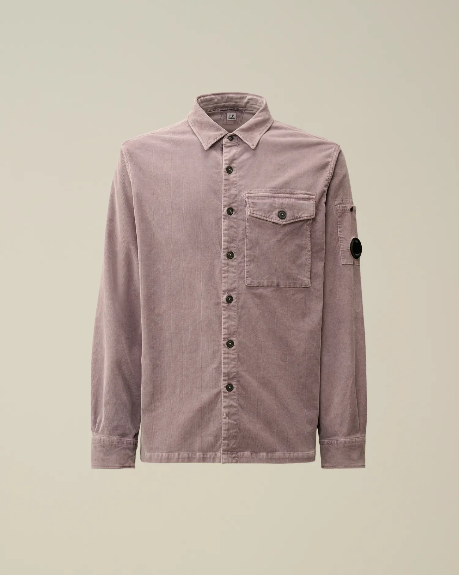 C.P. Company Camicie>Corduroy Lens Buttoned Shirt Purple Dove