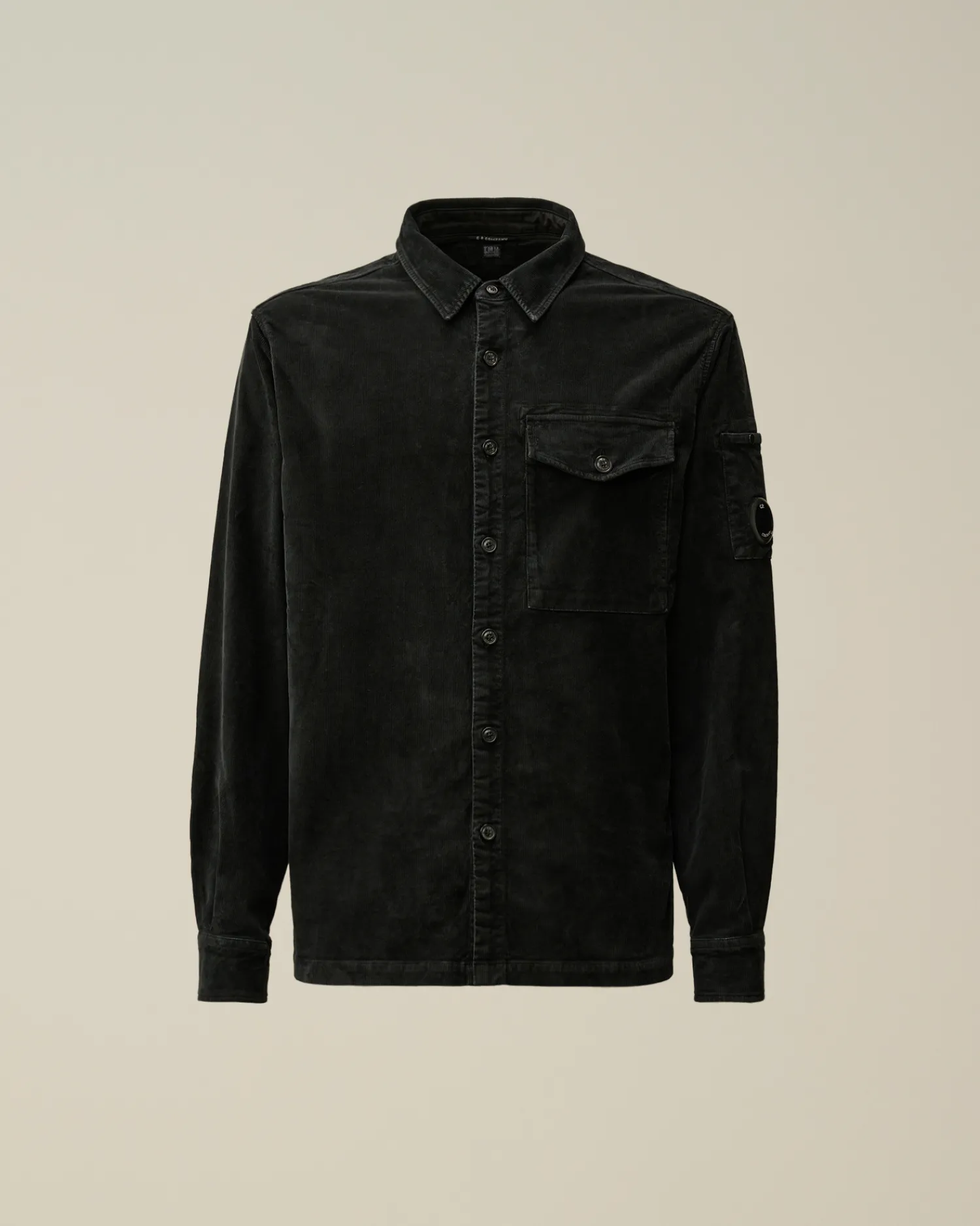 C.P. Company Camicie>Corduroy Lens Buttoned Shirt Black