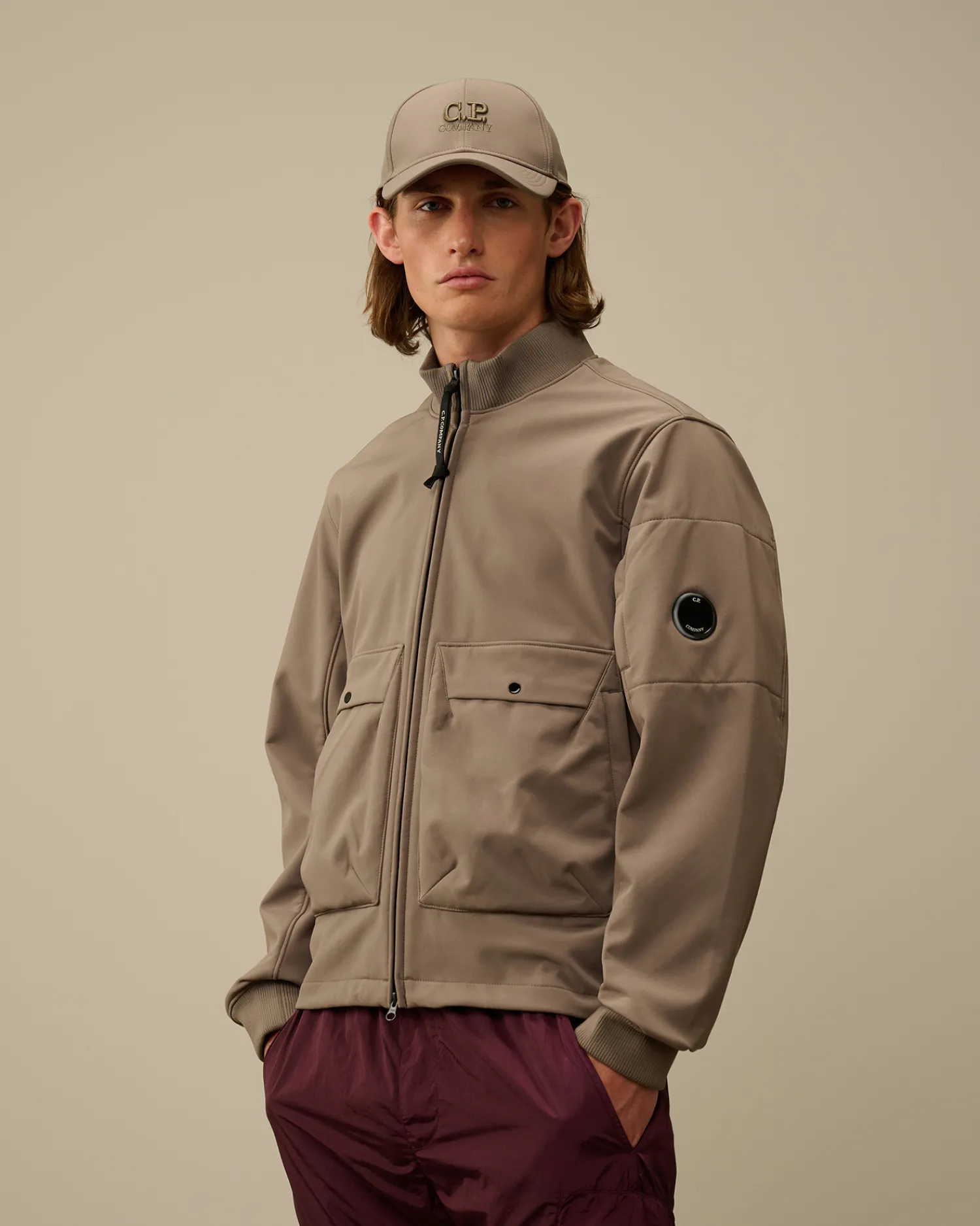 C.P. Company Giacche>C.P. Shell-R Bomber Jacket Walnut – Beige