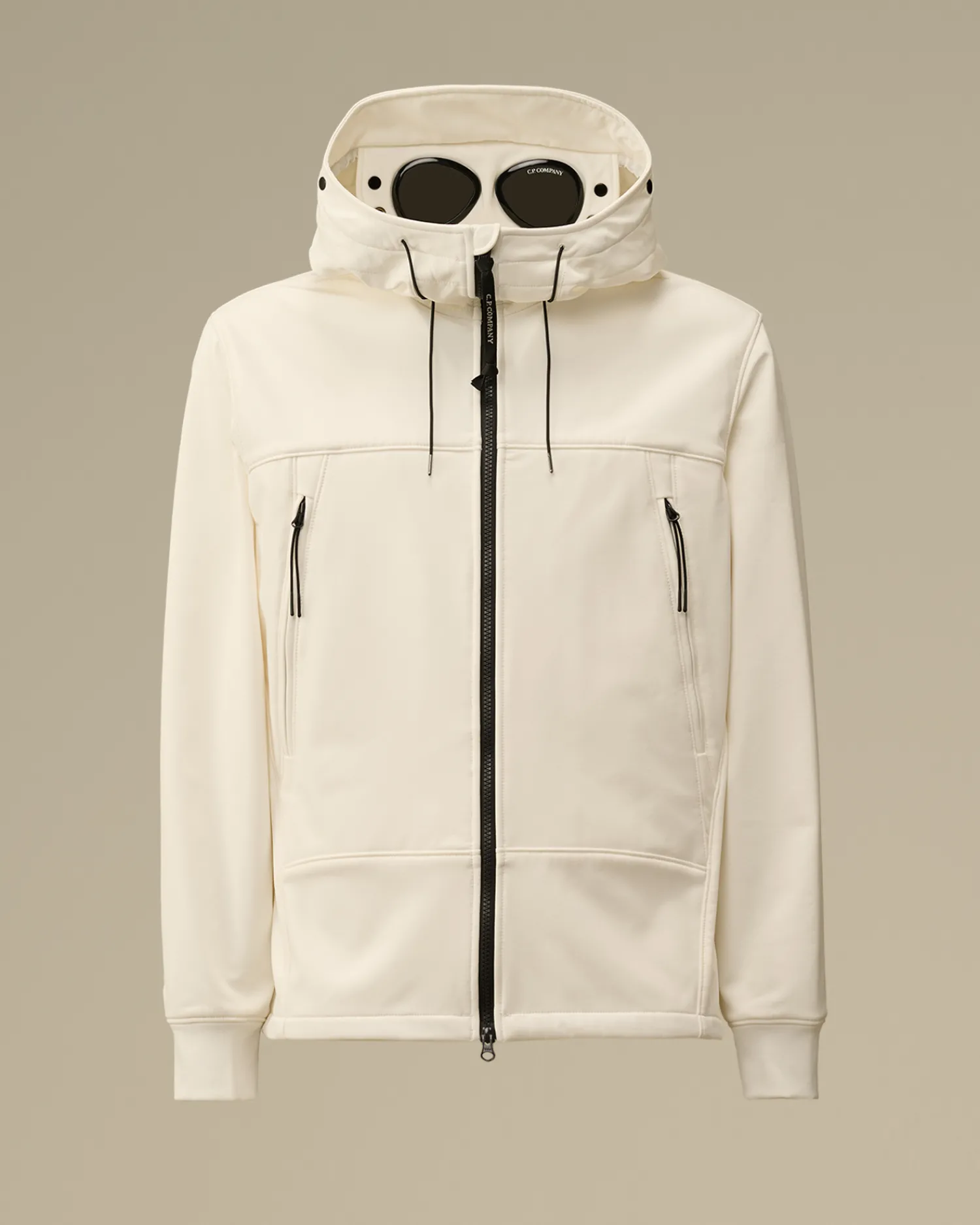 C.P. Company Giacche>C.P. Shell-R Goggle Jacket Gauze White