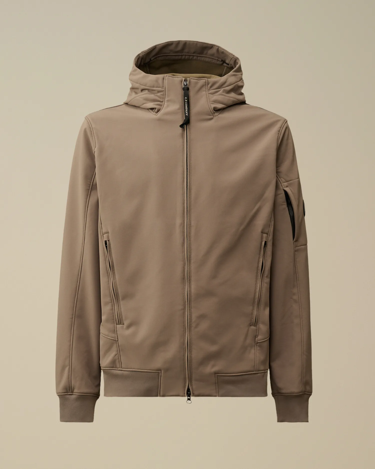 C.P. Company Giacche>C.P. Shell-R Hooded Jacket Walnut – Beige