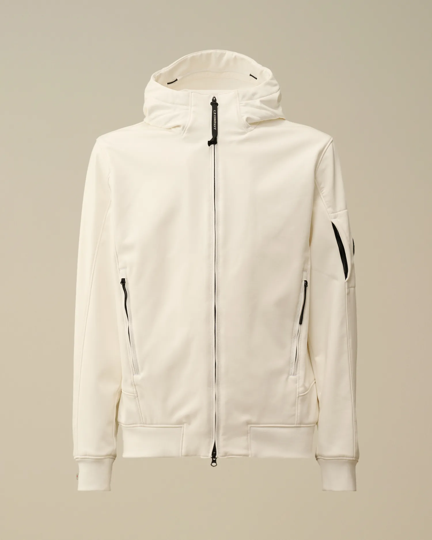 C.P. Company Giacche>C.P. Shell-R Hooded Jacket Gauze White