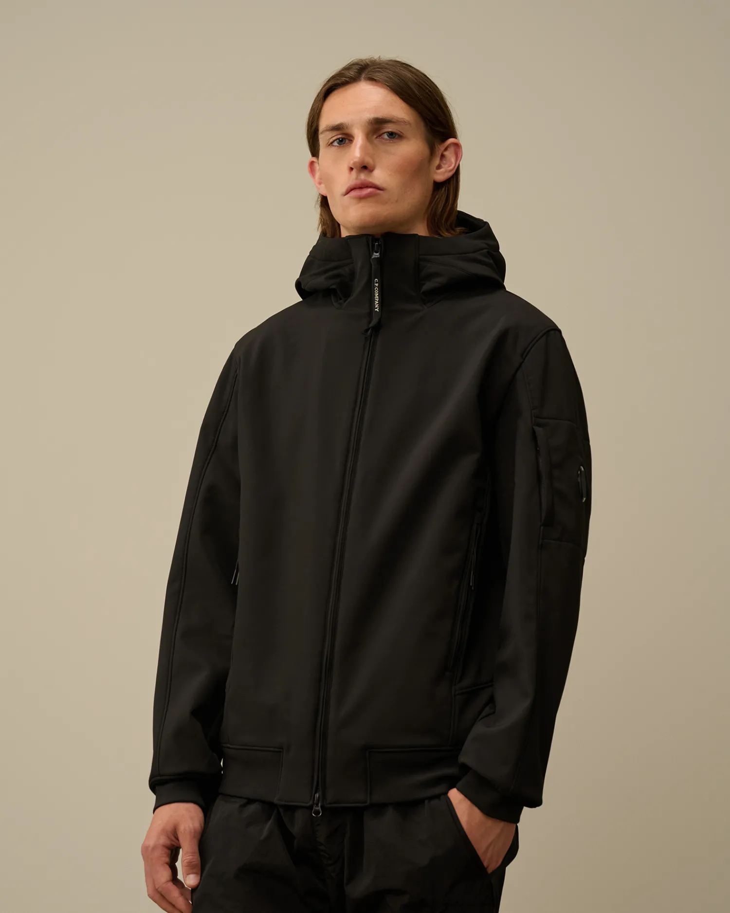 C.P. Company Giacche>C.P. Shell-R Hooded Jacket Black