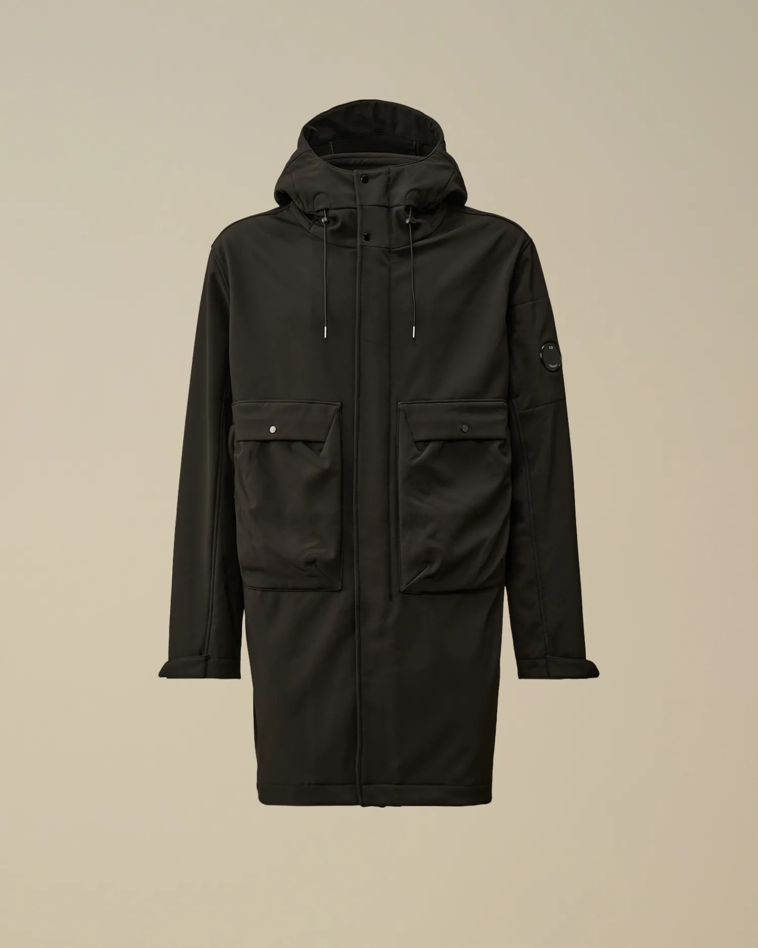 C.P. Company Giacche>C.P. Shell-R Hooded Parka Jacket Black