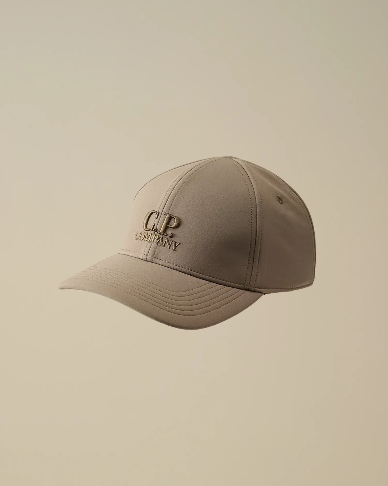 C.P. Company Cappelli>C.P. Shell-R Logo Cap Walnut – Beige