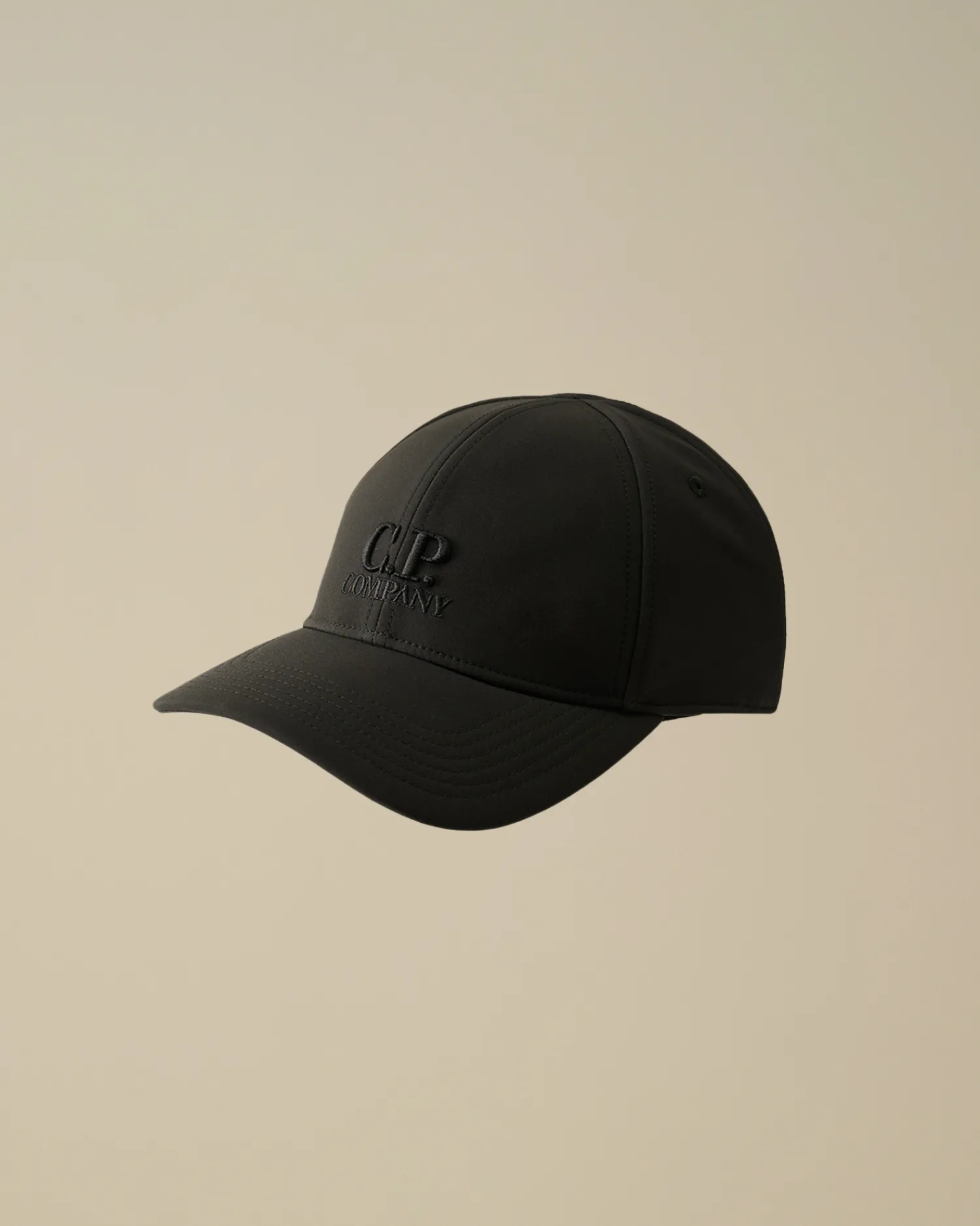 C.P. Company Cappelli>C.P. Shell-R Logo Cap Black