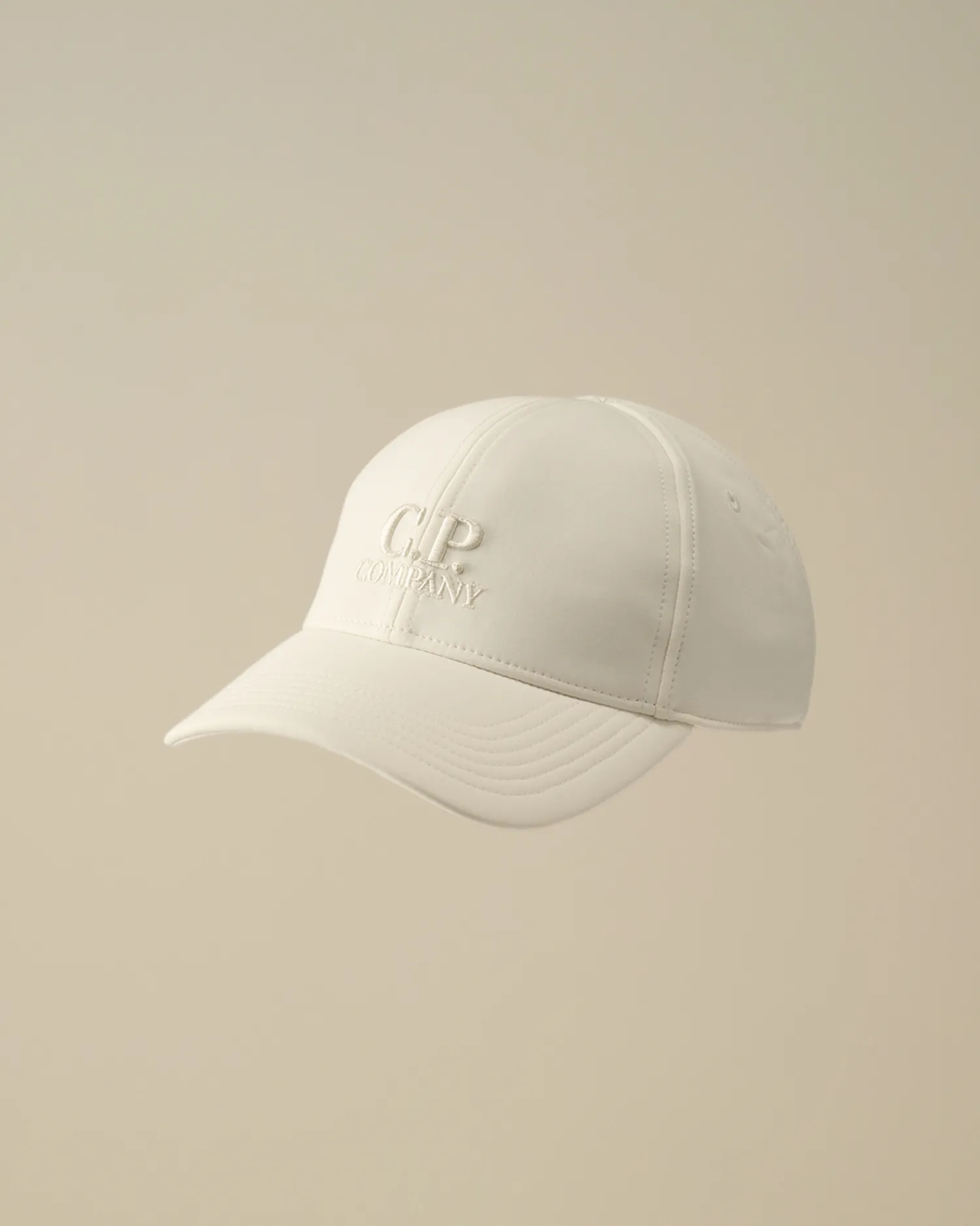 C.P. Company Cappelli>C.P. Shell-R Logo Cap Gauze White