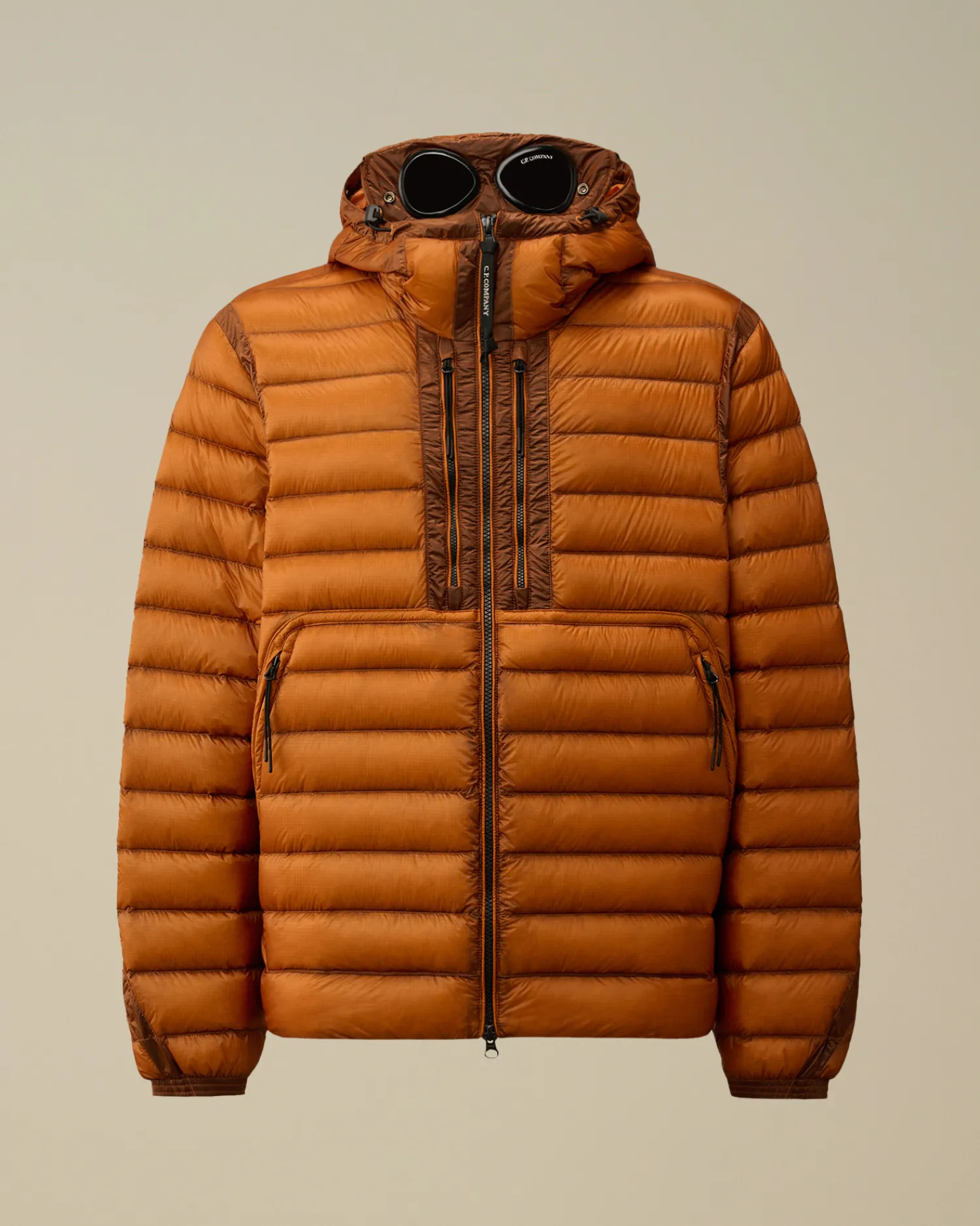 C.P. Company Giacche>D.D. Shell Goggle Down Jacket Bombay Brown