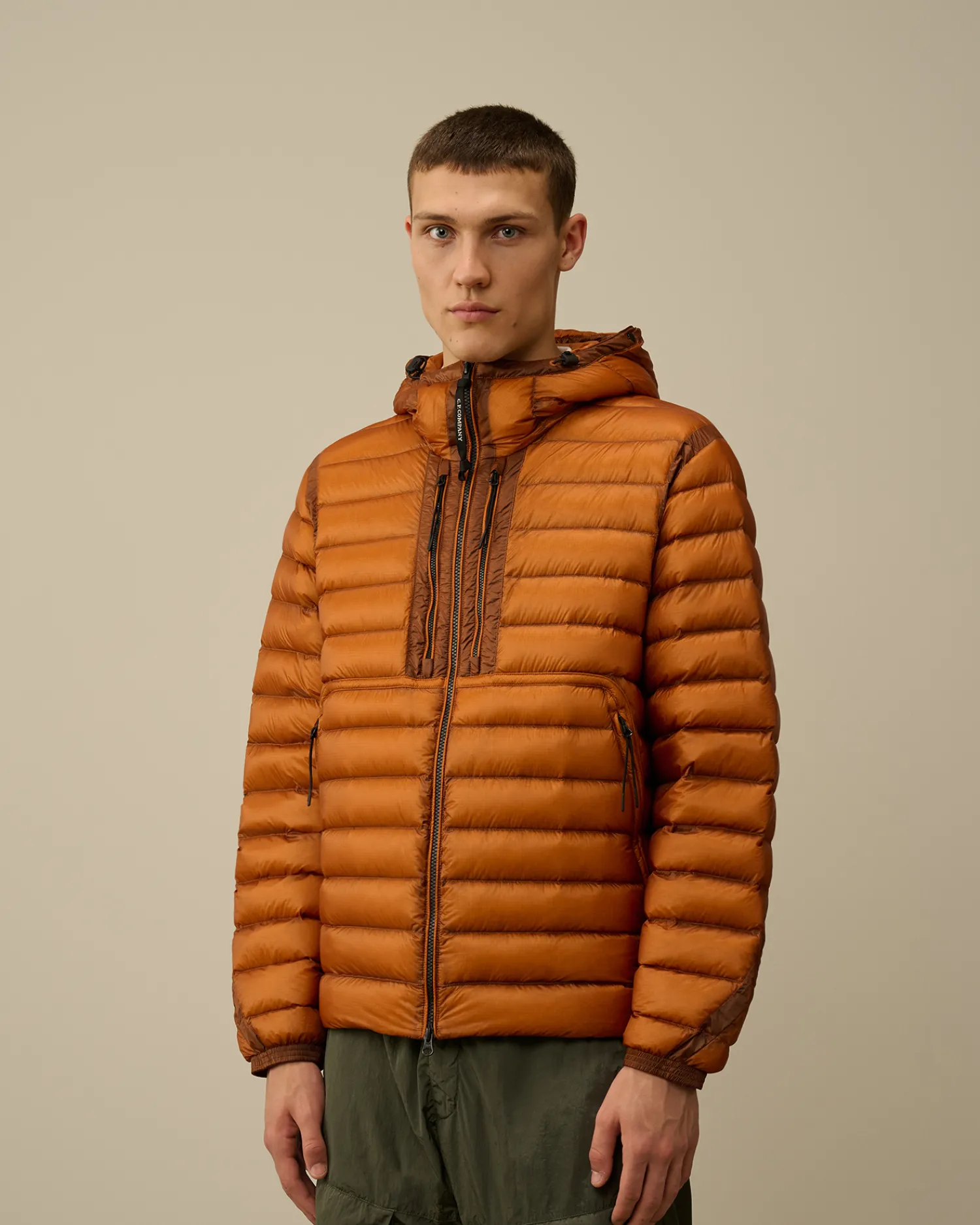 C.P. Company Giacche>D.D. Shell Goggle Down Jacket Bombay Brown