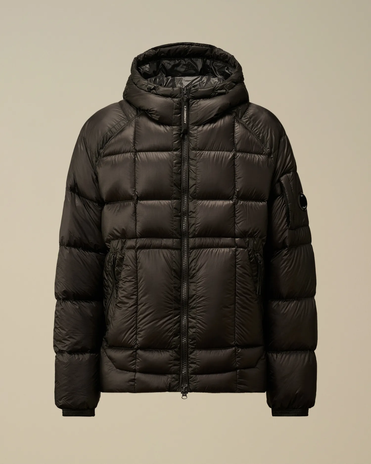 C.P. Company Giacche>D.D. Shell Hooded Medium Down Jacket Black