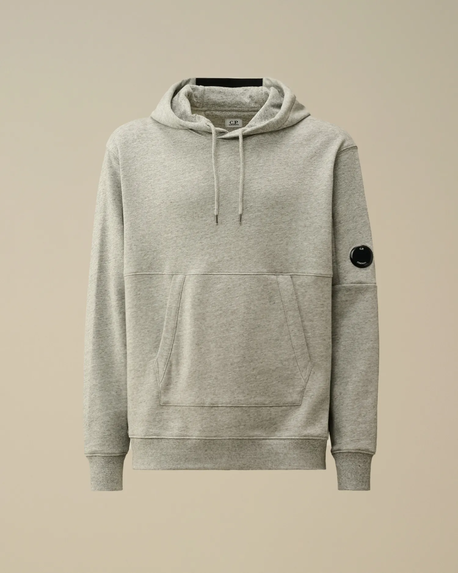 C.P. Company Felpe>Diagonal Raised Fleece Lens Hooded Sweatshirt Greystone Melange