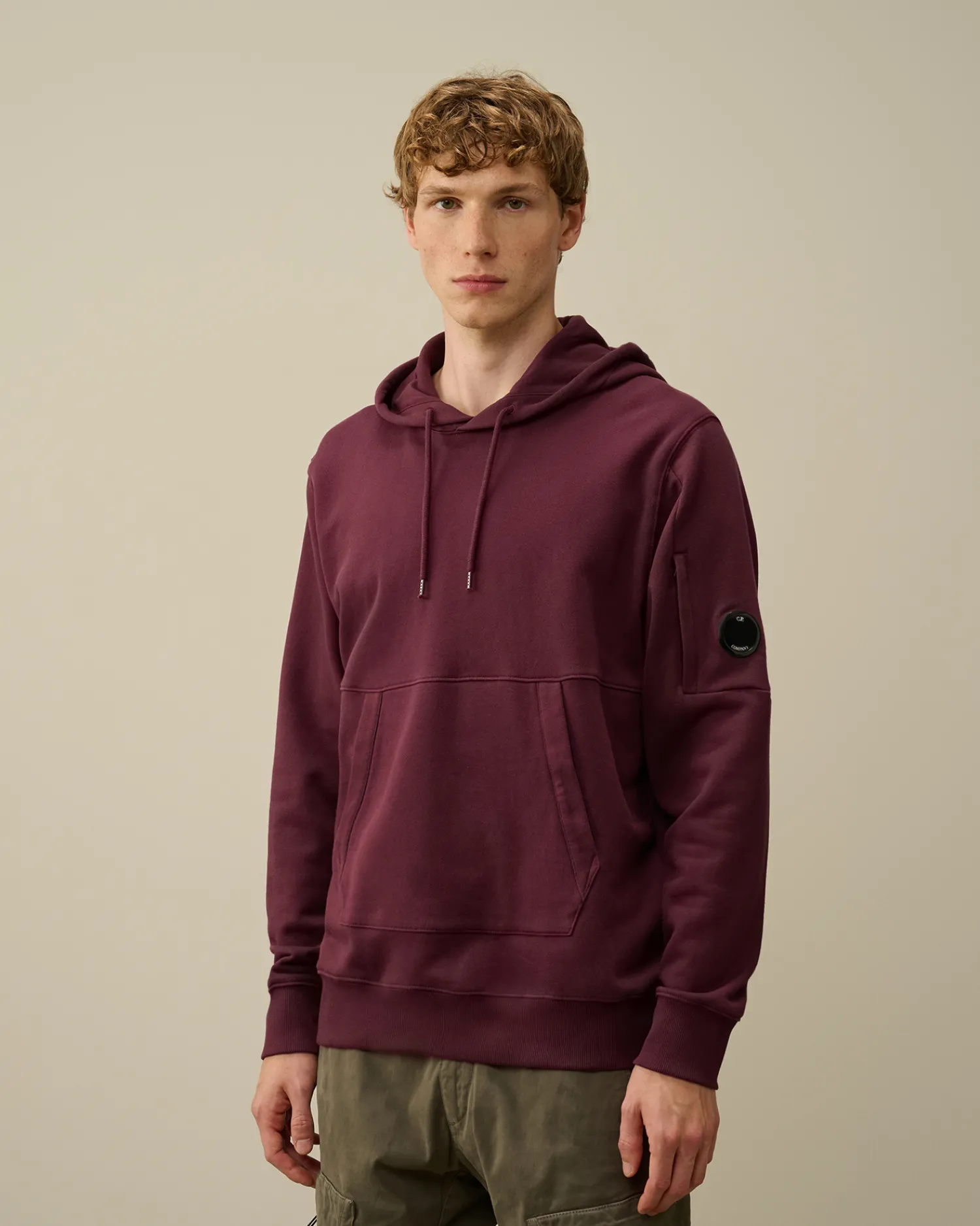 C.P. Company Felpe>Diagonal Raised Fleece Lens Hooded Sweatshirt Potent Purple