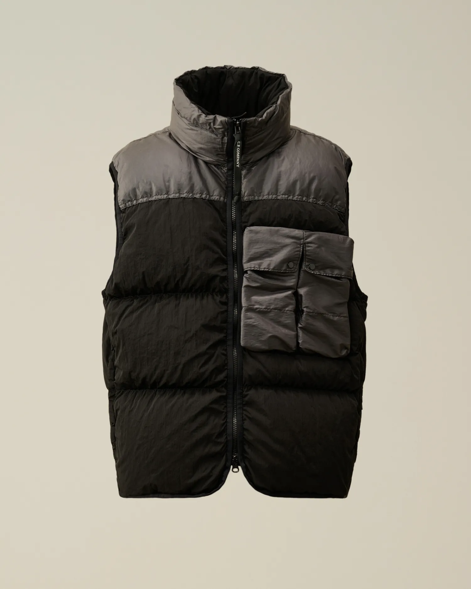 C.P. Company Giacche>Eco Chrome-R Mixed Down Vest Black