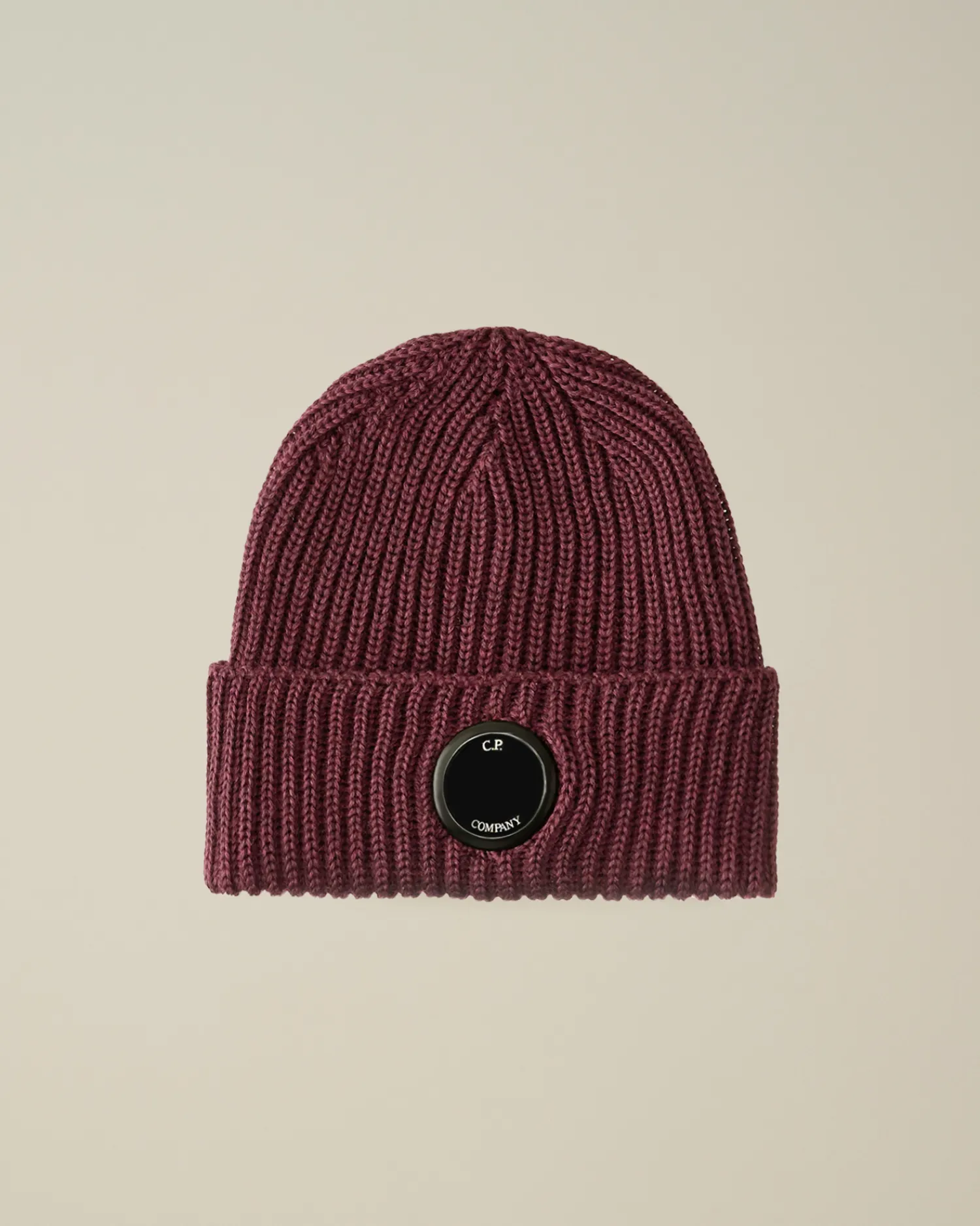 C.P. Company Cappelli>Extra Fine Merino Wool Lens Beanie Potent Purple