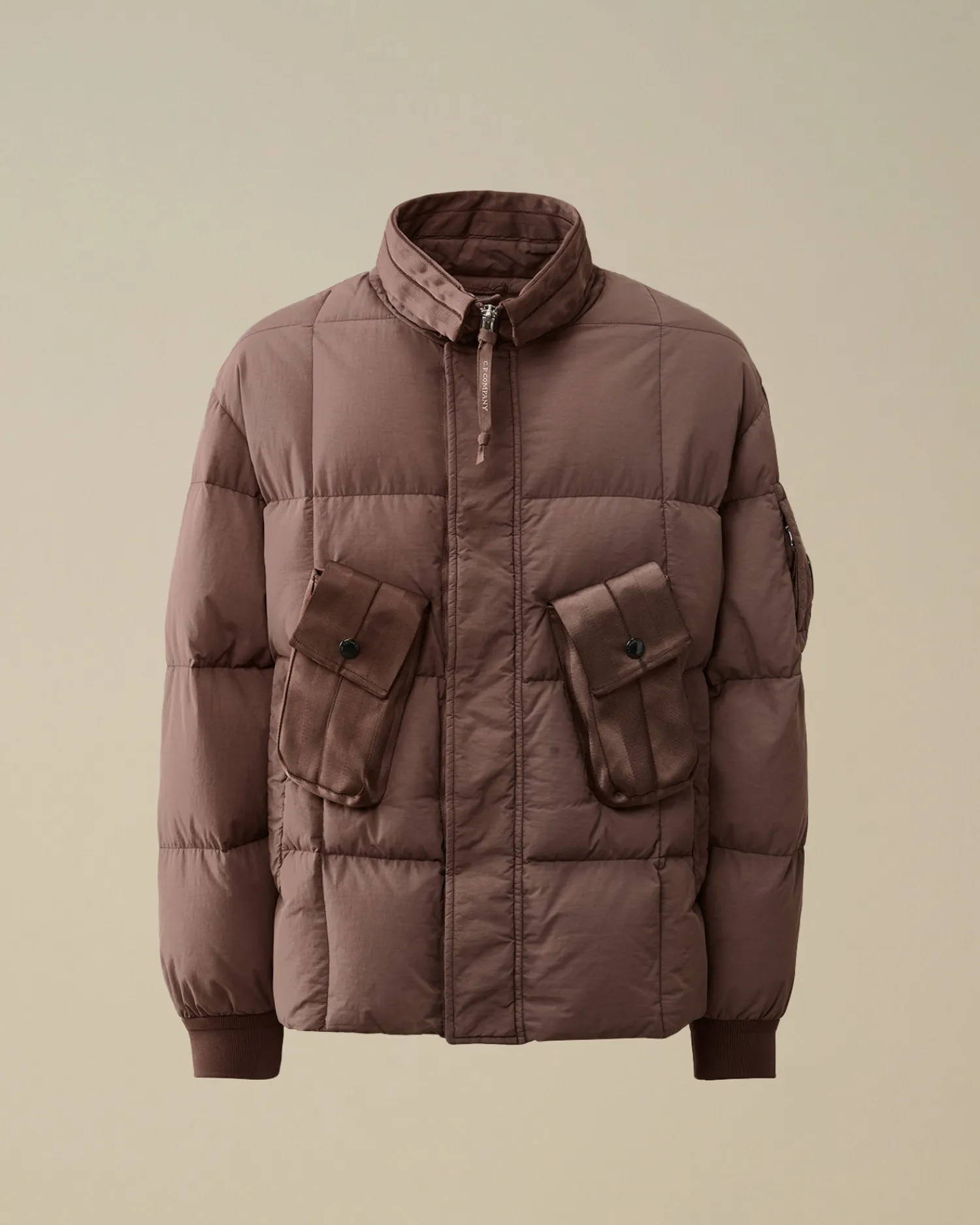 C.P. Company Giacche>Flatt Nylon Short Down Jacket Purple Dove