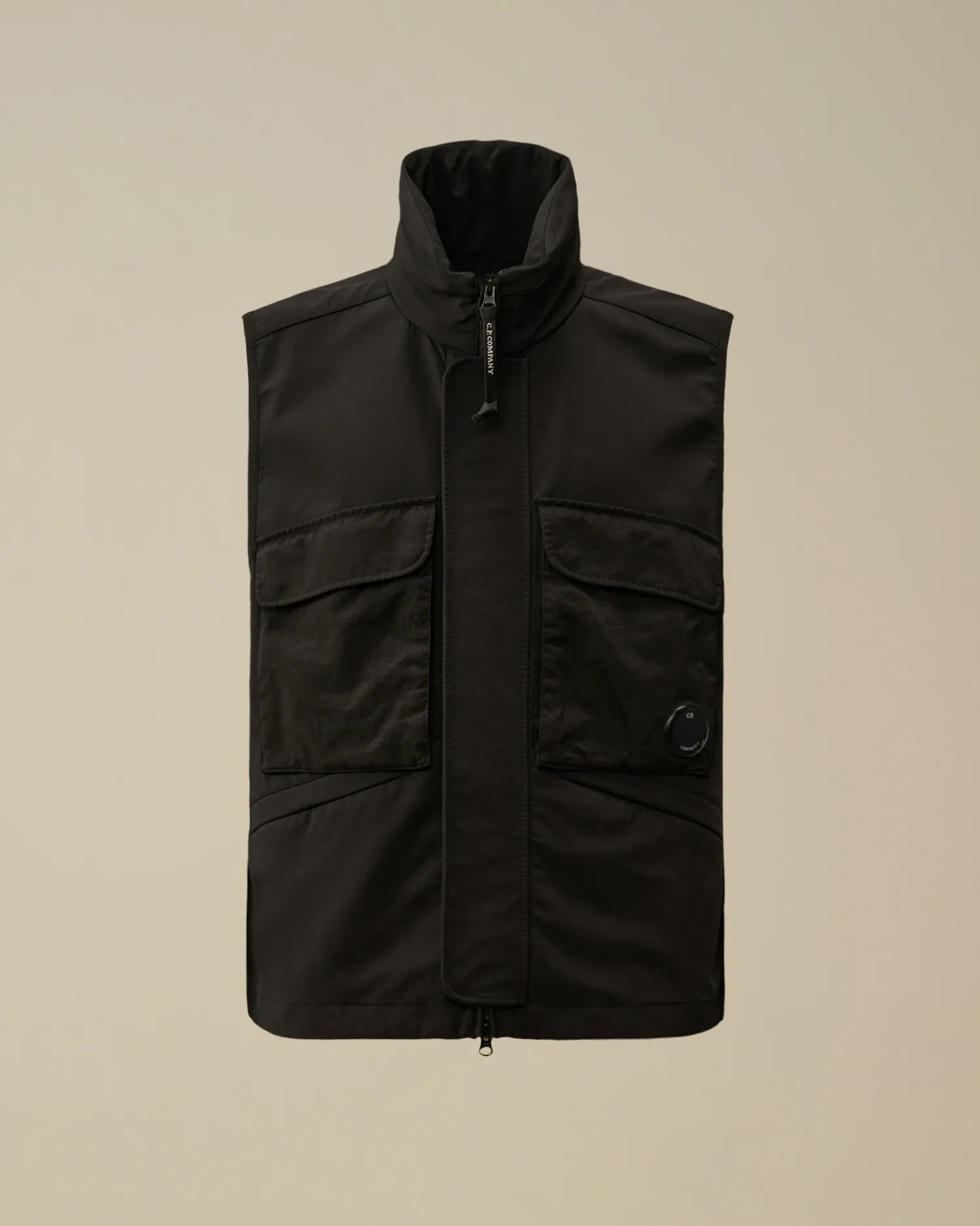 C.P. Company Giacche>GD Shell Mixed Lens Vest Black