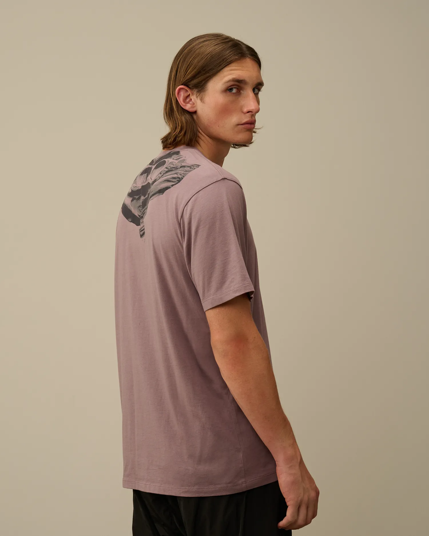 C.P. Company T-shirts & Polo>30/1 Jersey Back Goggle T-Shirt Purple Dove