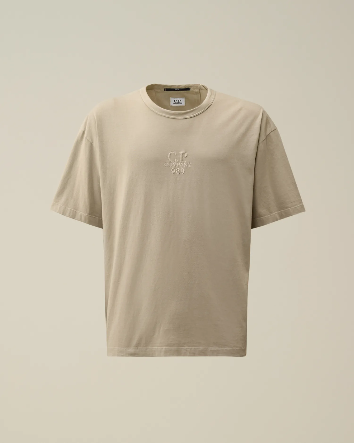 C.P. Company T-shirts & Polo>20/1 Jersey Boxy Logo T-Shirt Vintage Khaki – Beige