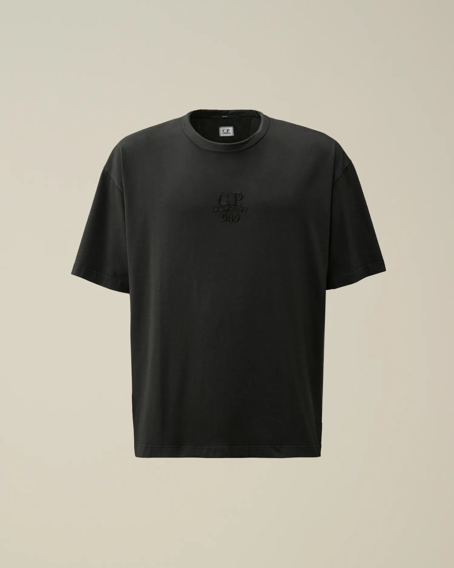 C.P. Company T-shirts & Polo>20/1 Jersey Boxy Logo T-Shirt Black Sand