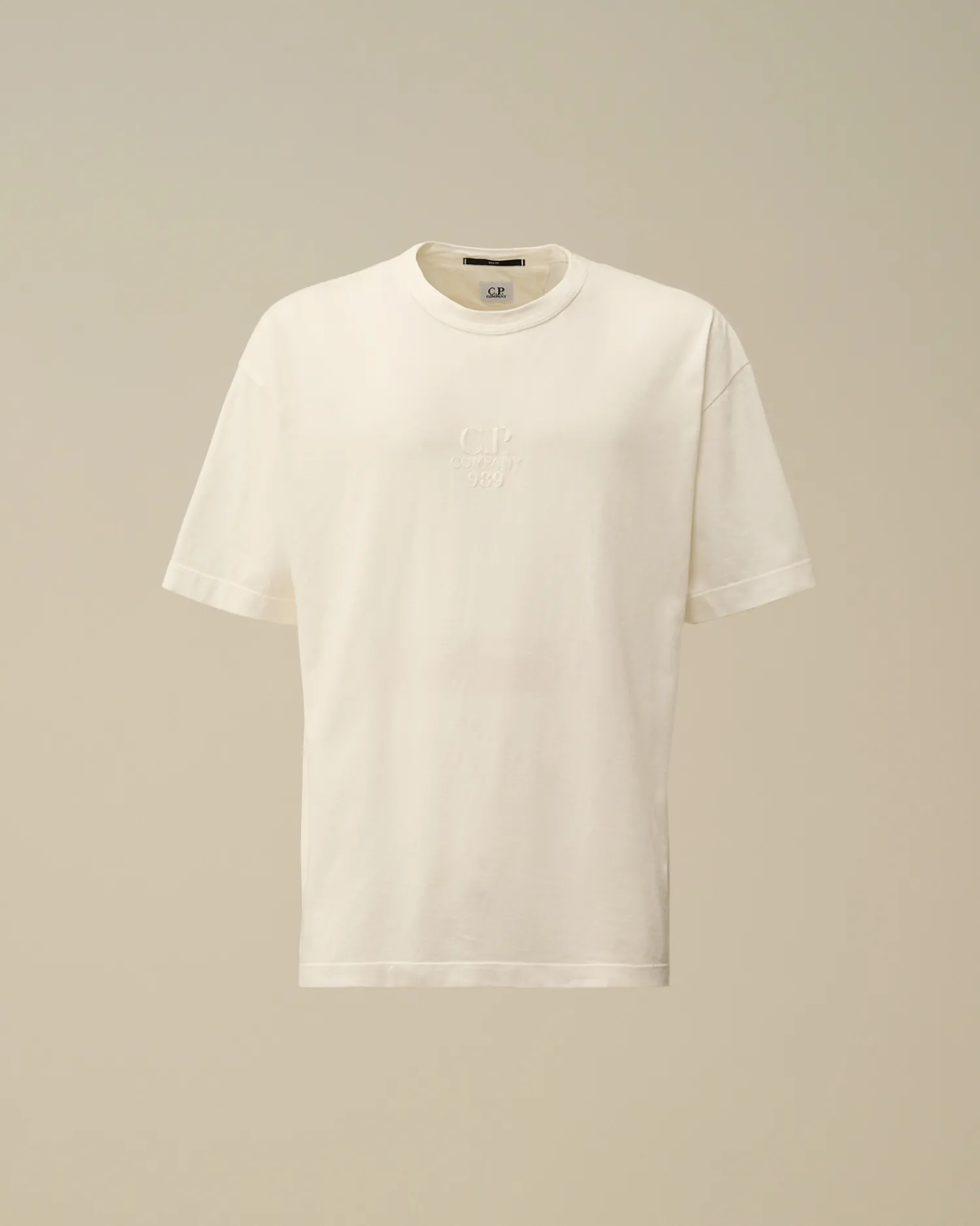 C.P. Company T-shirts & Polo>20/1 Jersey Boxy Logo T-Shirt Gauze White