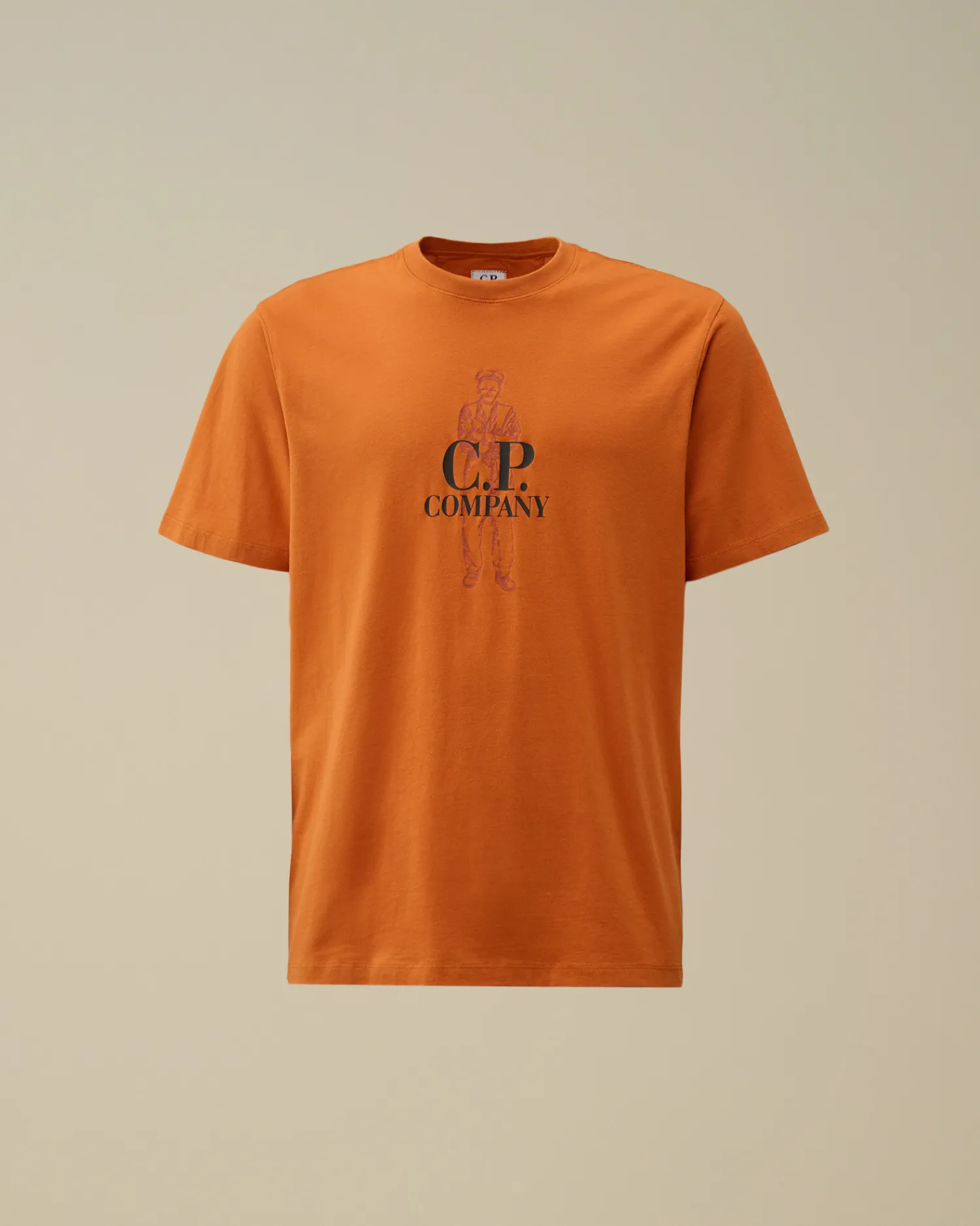 C.P. Company T-shirts & Polo>30/1 Jersey British Sailor T-Shirt Bombay Brown