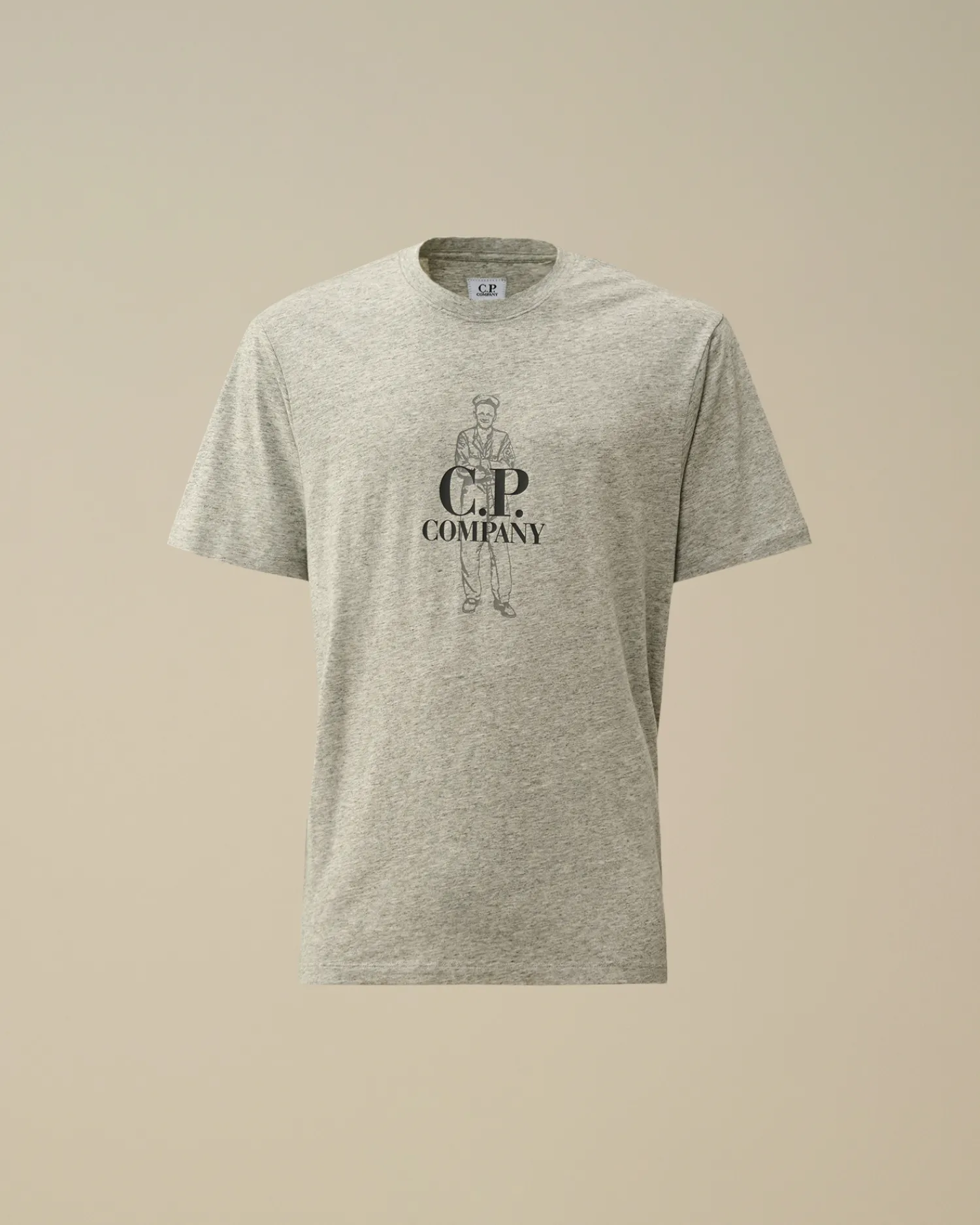 C.P. Company T-shirts & Polo>30/1 Jersey British Sailor T-Shirt Greystone Melange