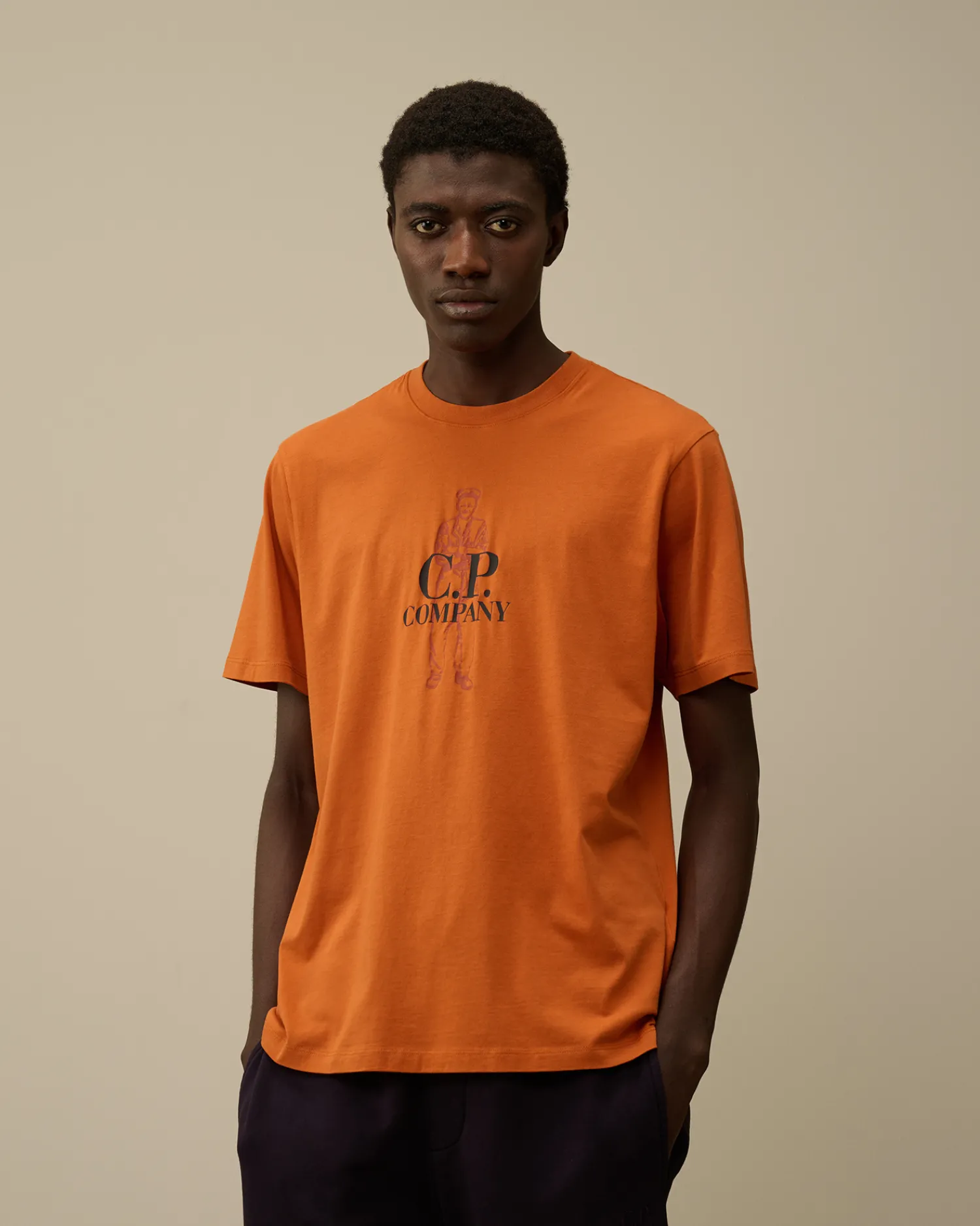 C.P. Company T-shirts & Polo>30/1 Jersey British Sailor T-Shirt Bombay Brown