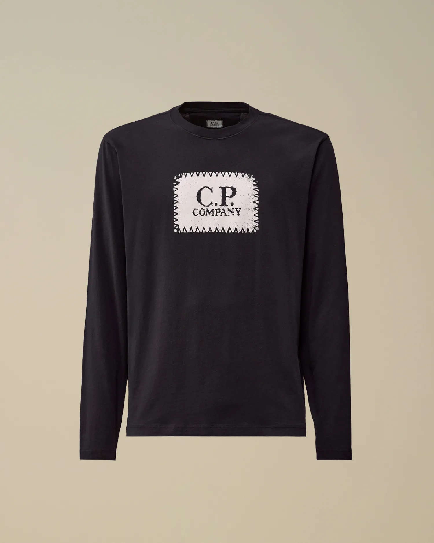 C.P. Company T-shirts & Polo>30/1 Jersey Logo Label Longsleeve T-Shirt Total Eclipse – Blue