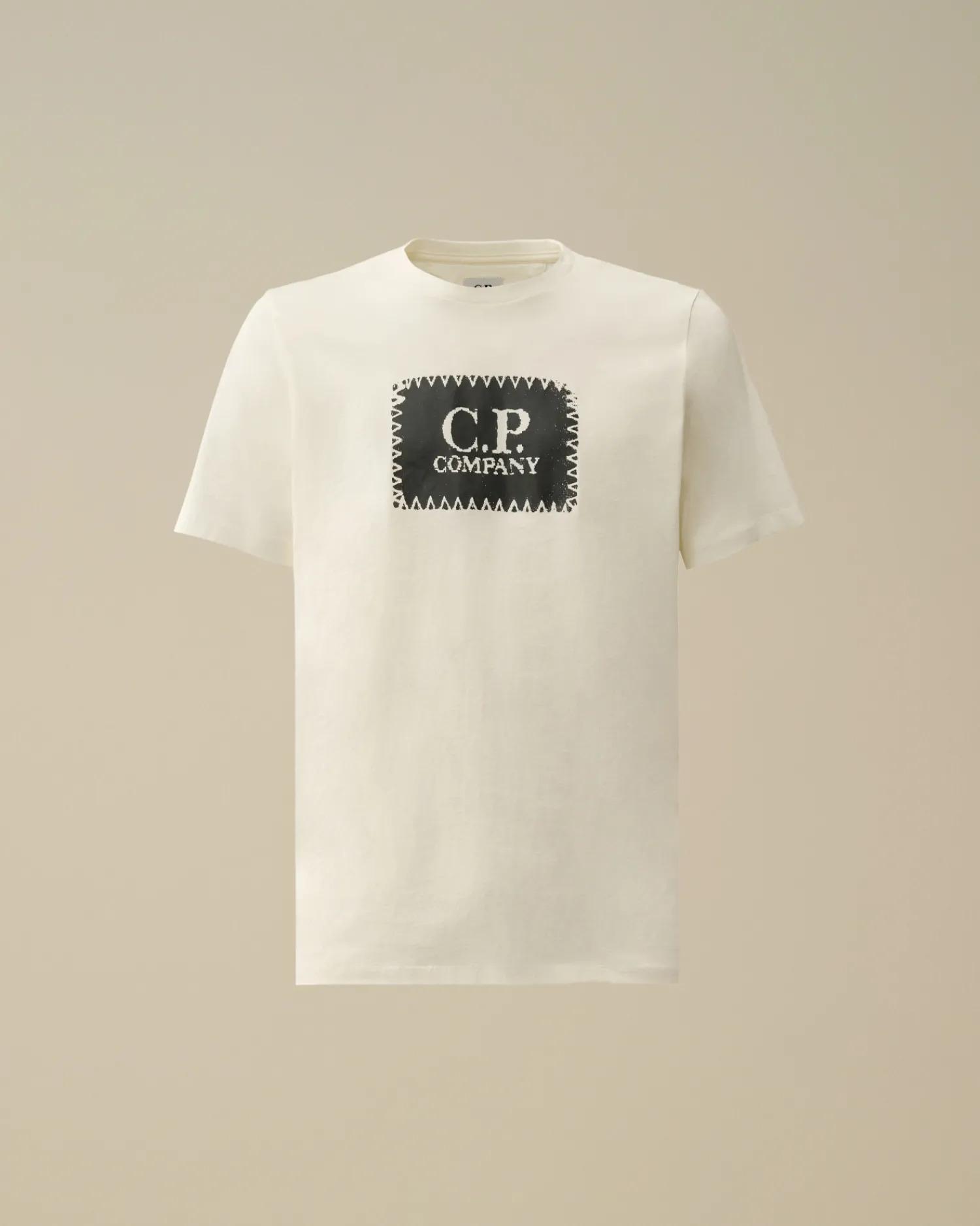 C.P. Company T-shirts & Polo>30/1 Jersey Logo Label T-Shirt Gauze White