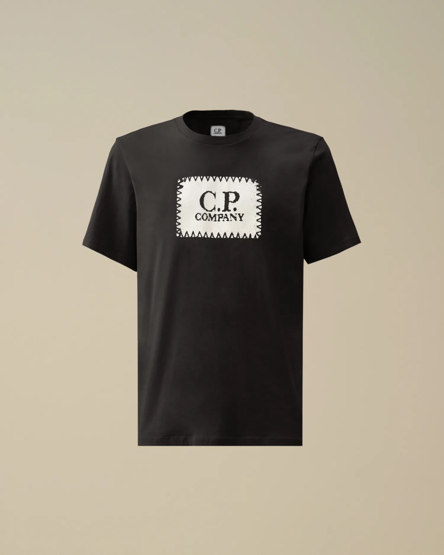 C.P. Company T-shirts & Polo>30/1 Jersey Logo Label T-Shirt Black