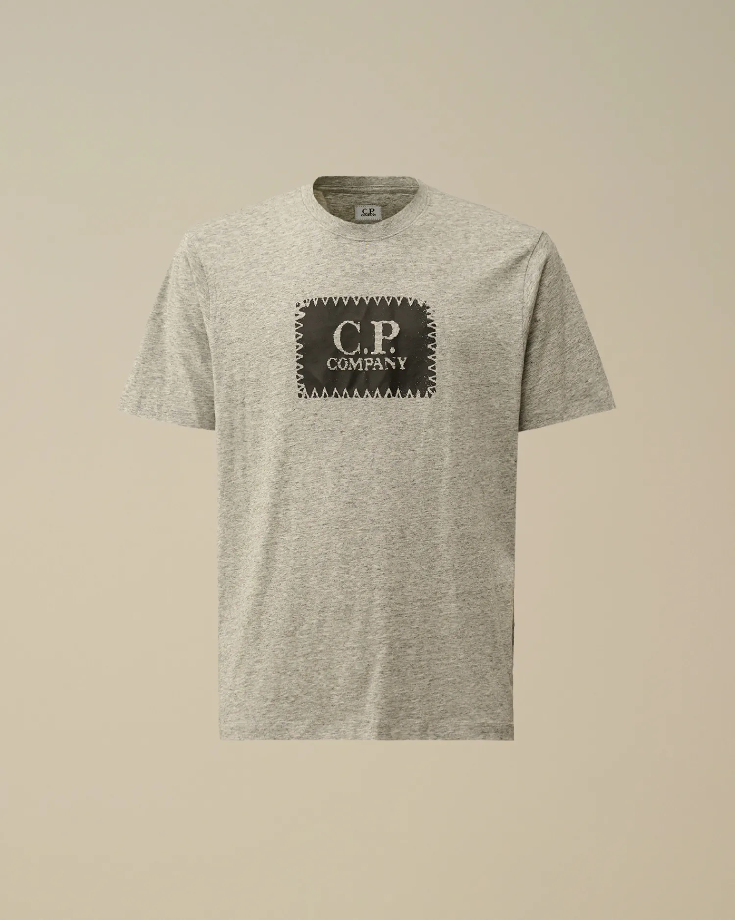 C.P. Company T-shirts & Polo>30/1 Jersey Logo Label T-Shirt Greystone Melange