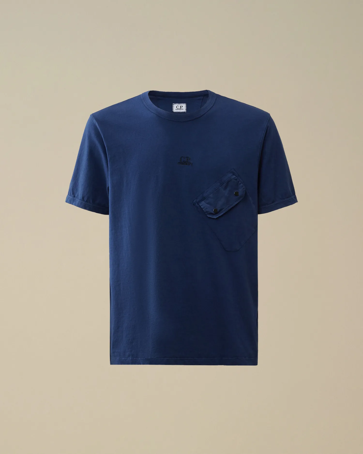 C.P. Company T-shirts & Polo>20/1 Jersey Mixed Logo T-Shirt Estate Blue