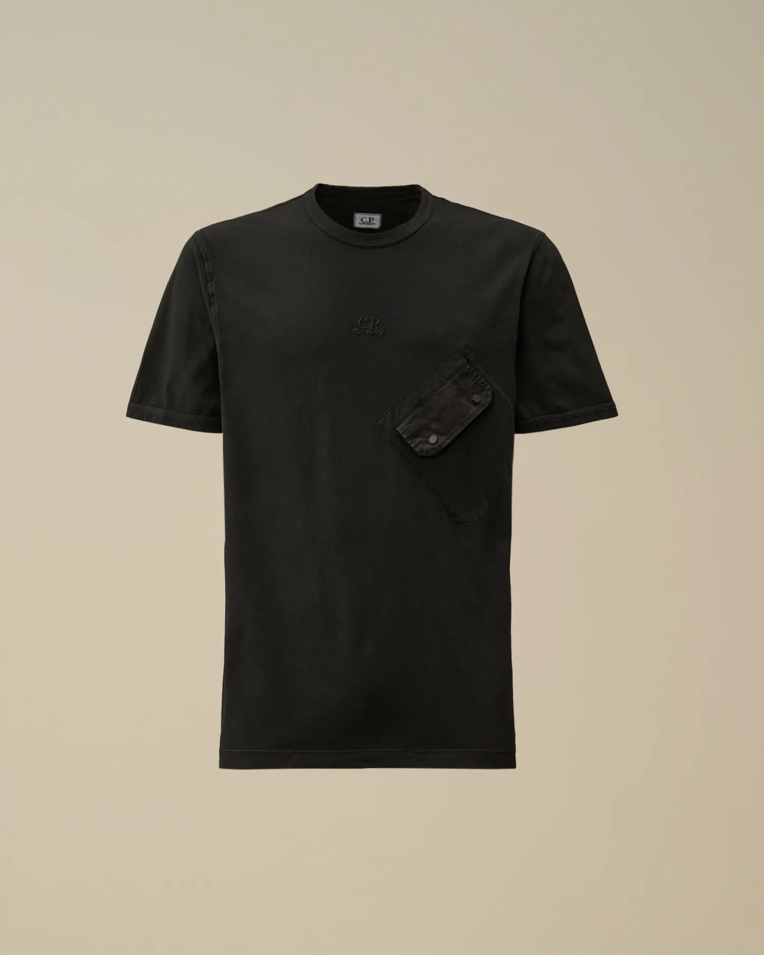 C.P. Company T-shirts & Polo>20/1 Jersey Mixed Logo T-Shirt Black