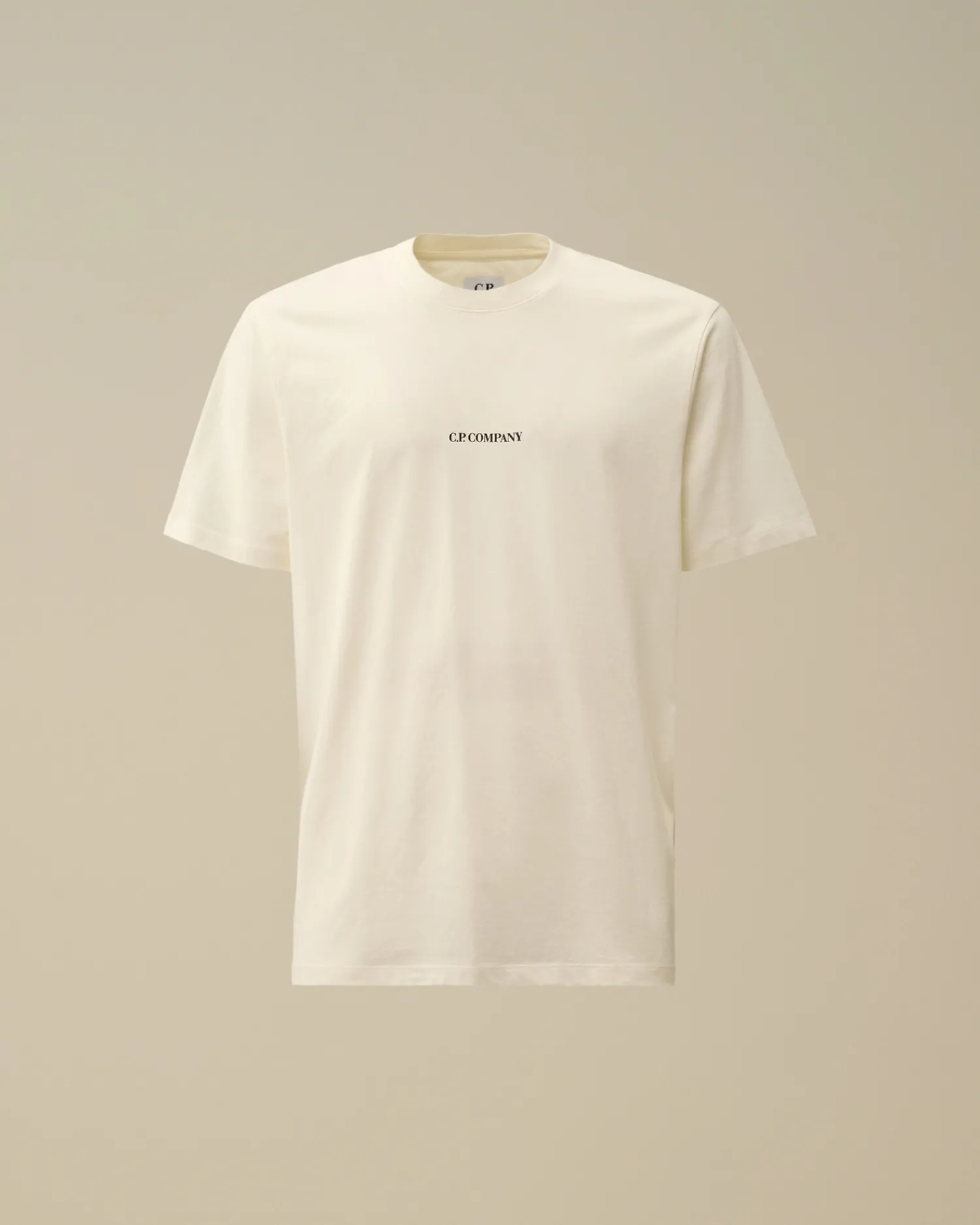 C.P. Company T-shirts & Polo>30/1 Jersey Printed Logo T-Shirt Gauze White