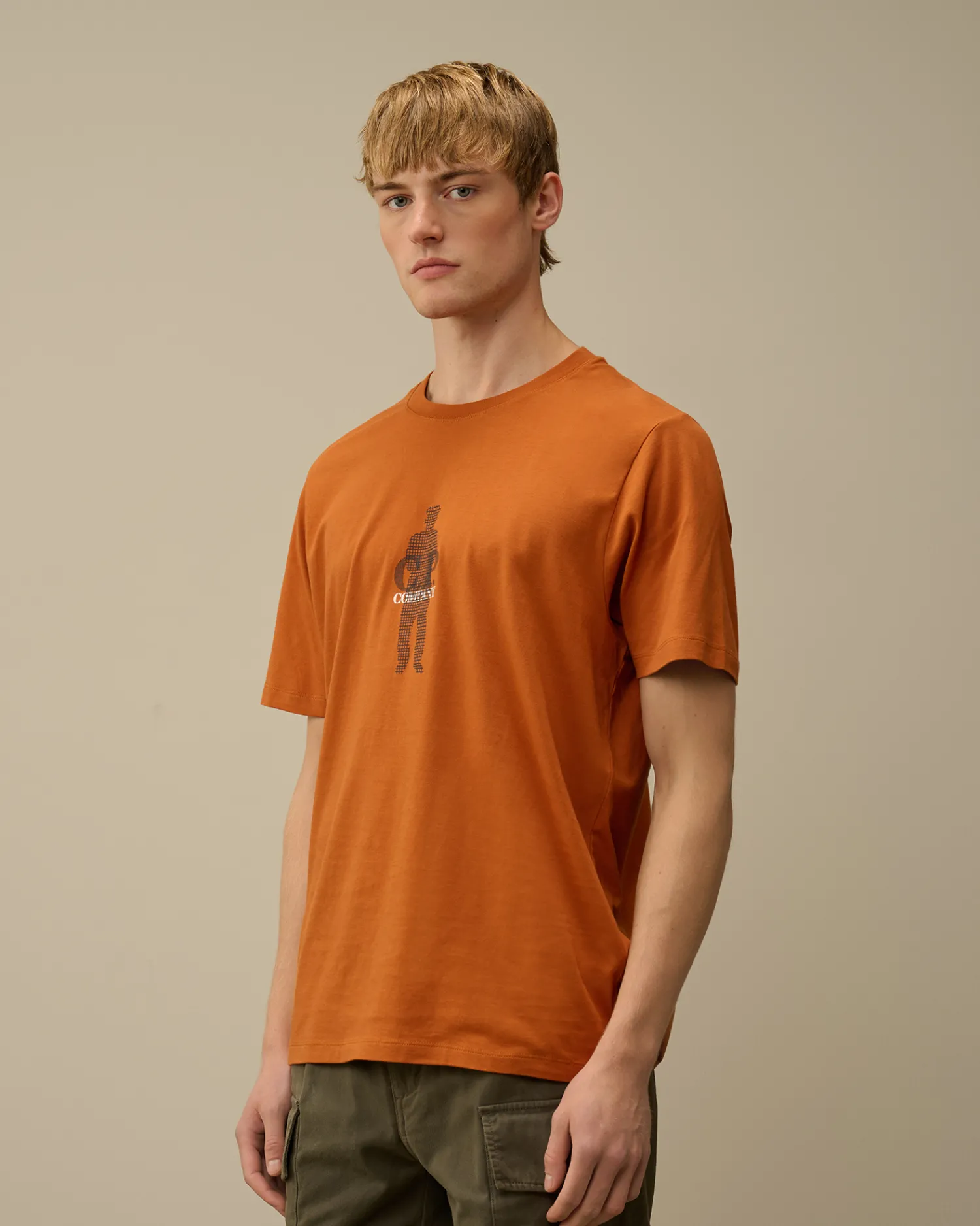 C.P. Company T-shirts & Polo>30/1 Jersey Waffled British Sailor T-Shirt Bombay Brown