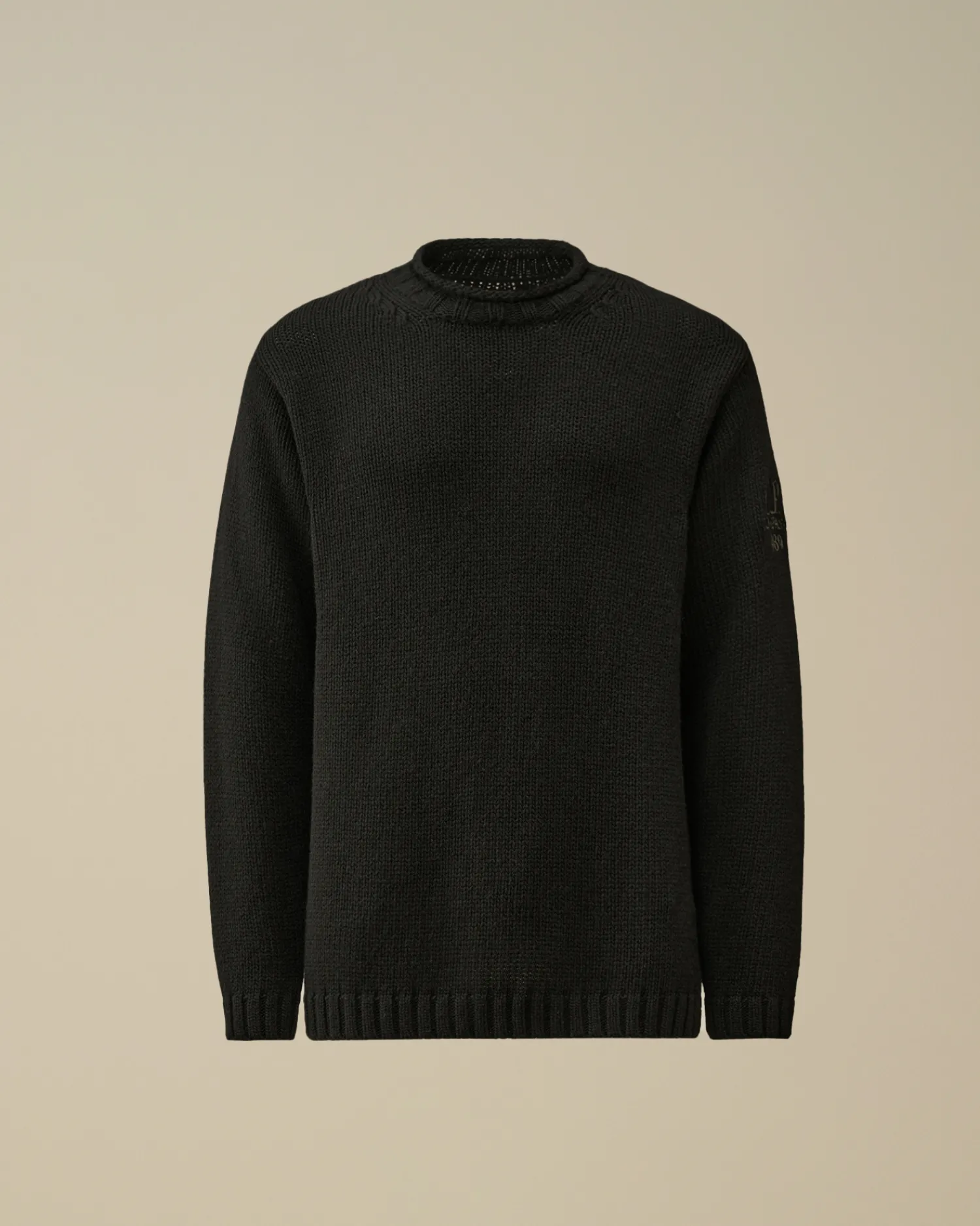 C.P. Company Maglieria>Lambswool GRS Boxy Crew Neck Knit Black