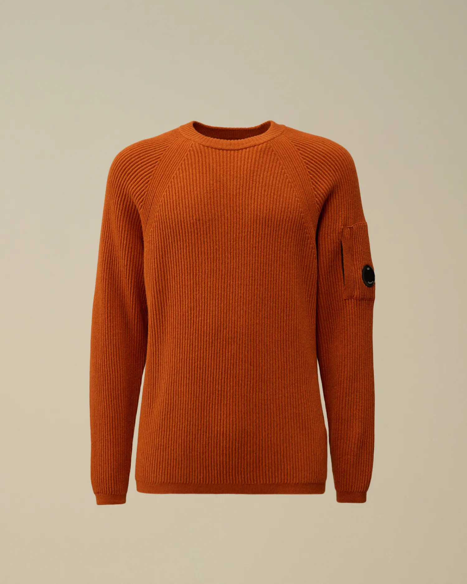 C.P. Company Maglieria>Lambswool GRS Crew Neck Full Knit Bombay Brown