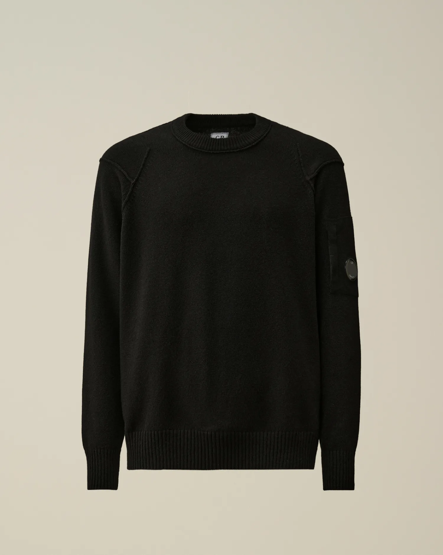 C.P. Company Maglieria>Lambswool GRS Crew Neck Knit Black