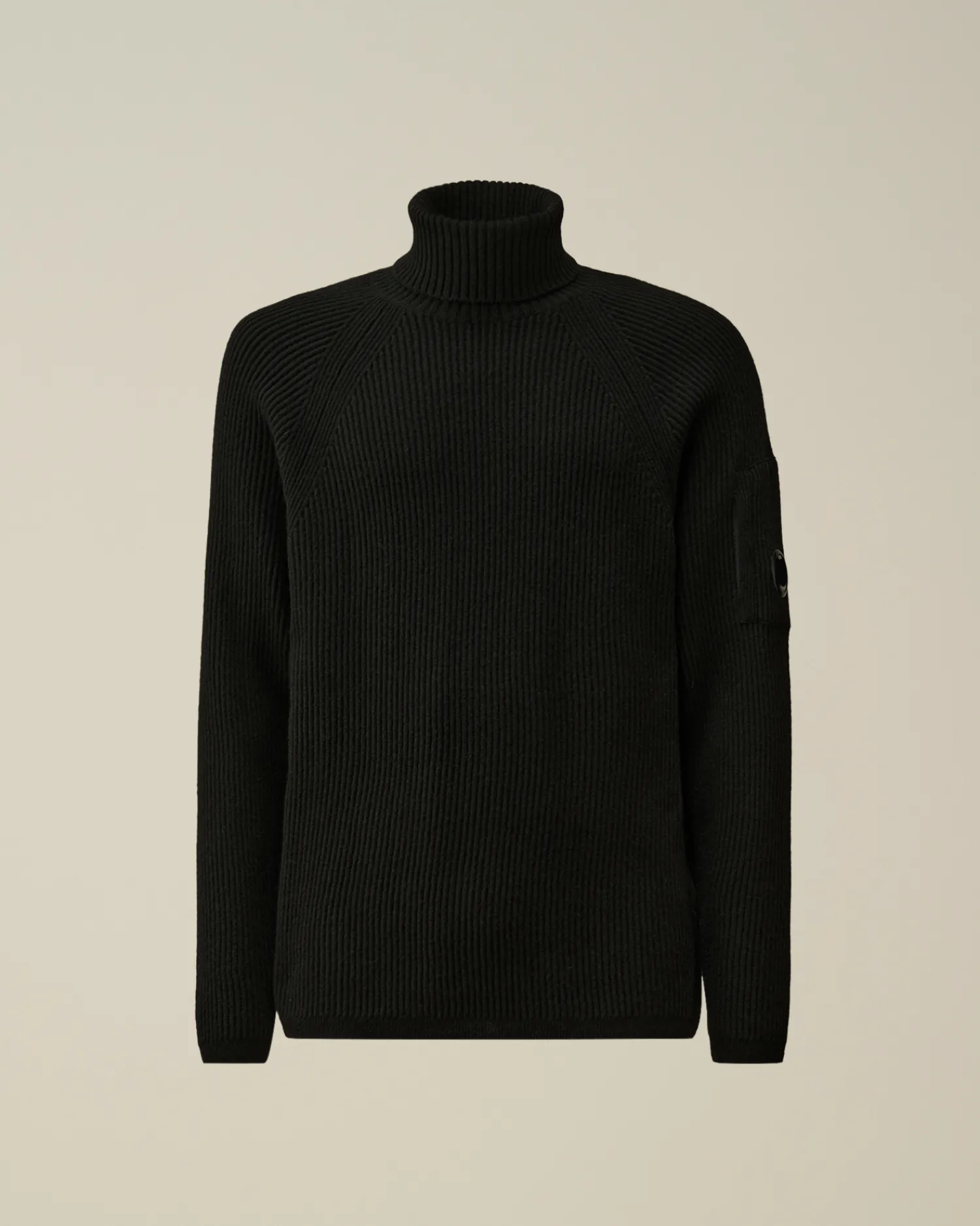 C.P. Company Maglieria>Lambswool GRS Turtleneck Full Knit Black