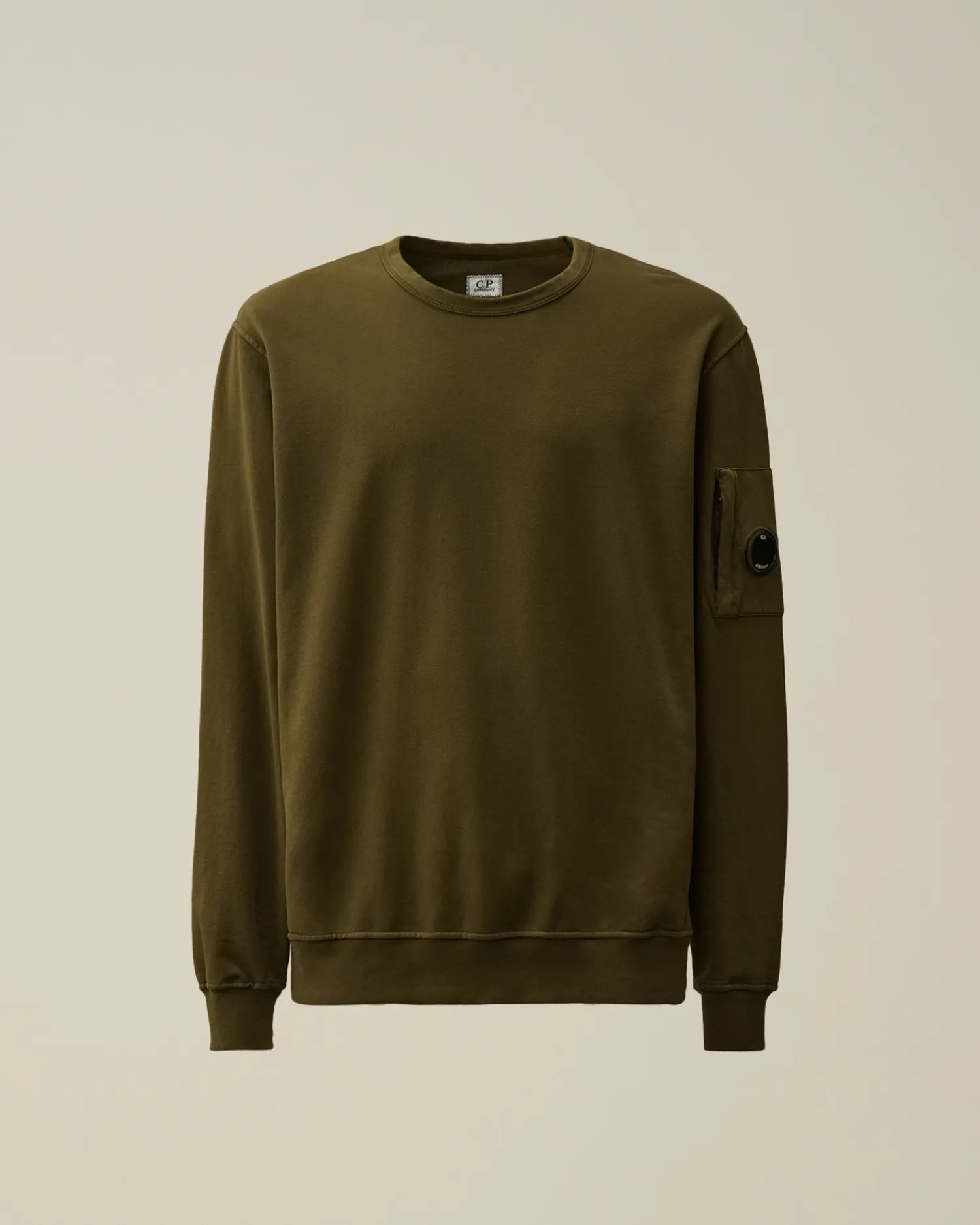 C.P. Company Felpe>Light Fleece Crew Neck Sweatshirt Ivy Green