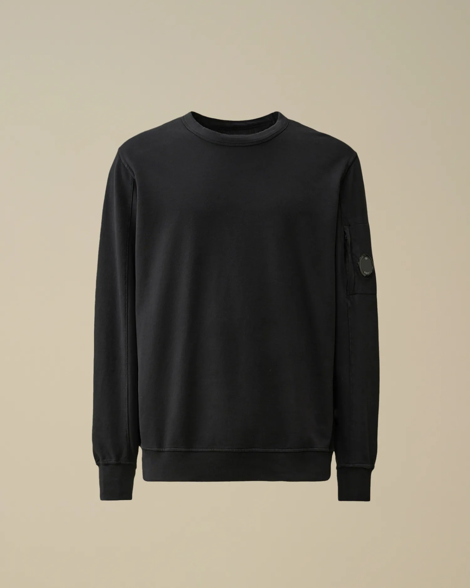 C.P. Company Felpe>Light Fleece Crew Neck Sweatshirt Black