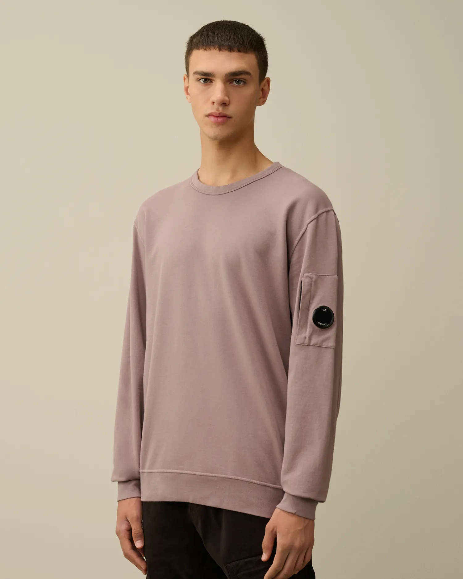 C.P. Company Felpe>Light Fleece Crew Neck Sweatshirt Purple Dove