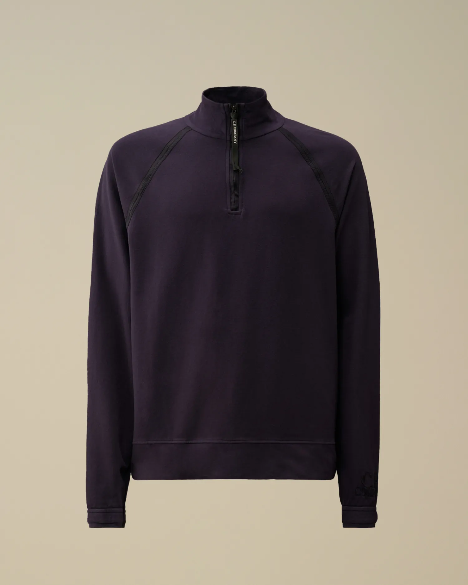 C.P. Company Felpe>Light Fleece Half Zipped Sweatshirt Nightshade – Purple