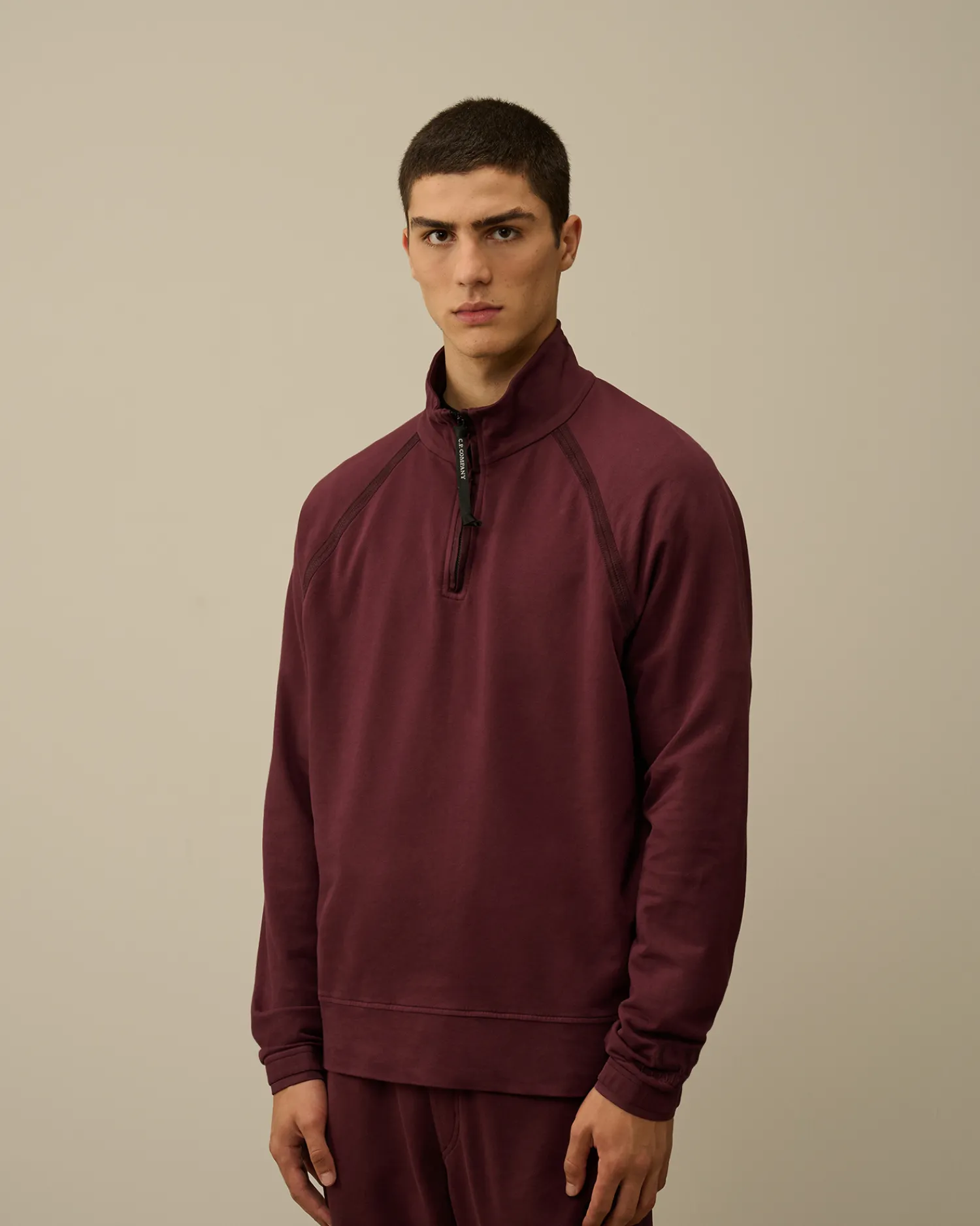 C.P. Company Felpe>Light Fleece Half Zipped Sweatshirt Potent Purple